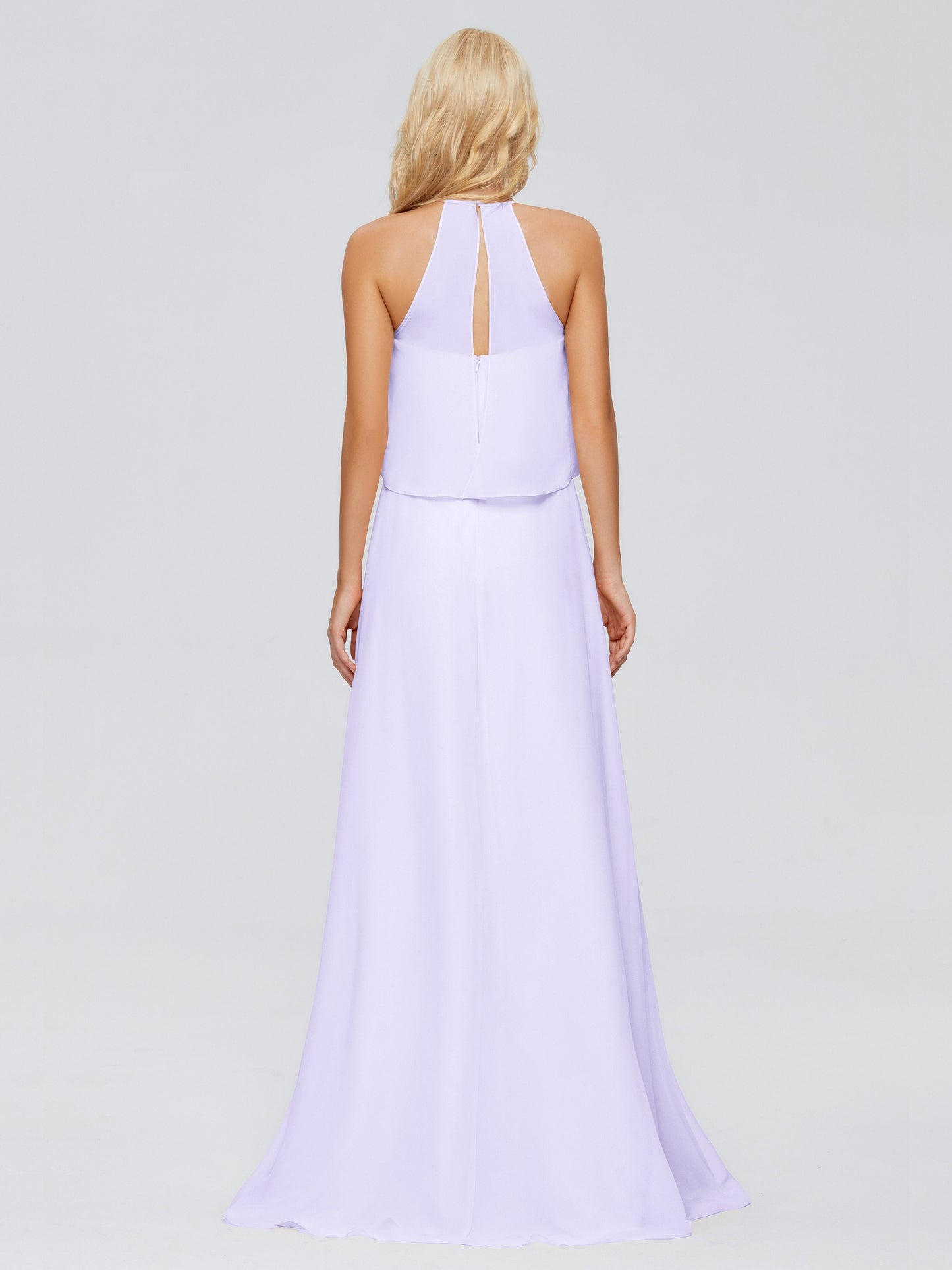 Liliana Column Halter Chiffon Bridesmaid Dresses