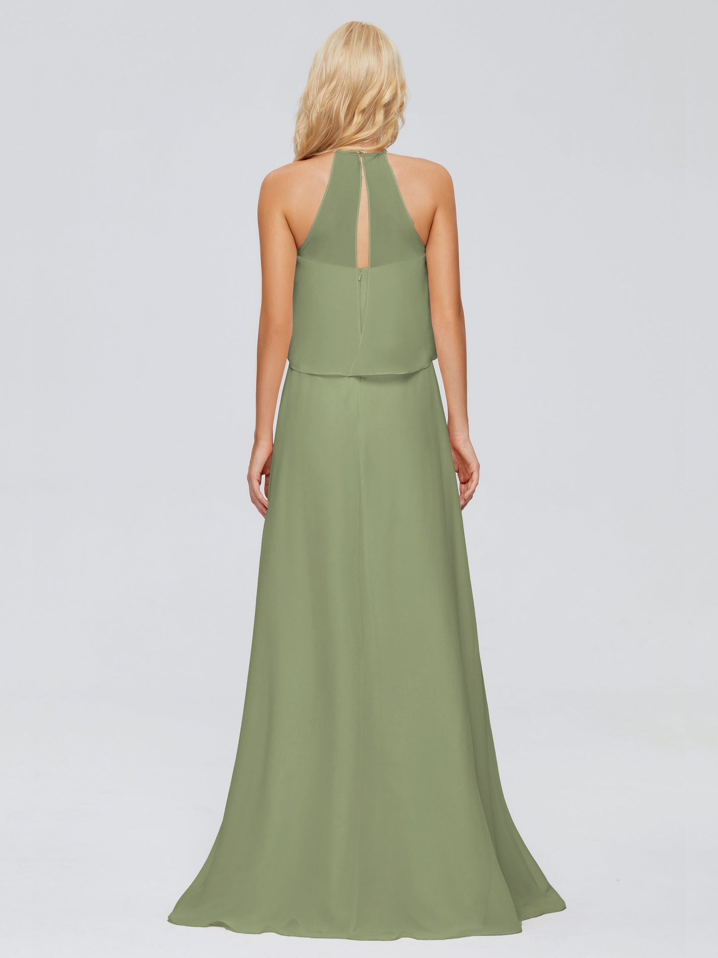 Liliana Column Halter Chiffon Bridesmaid Dresses