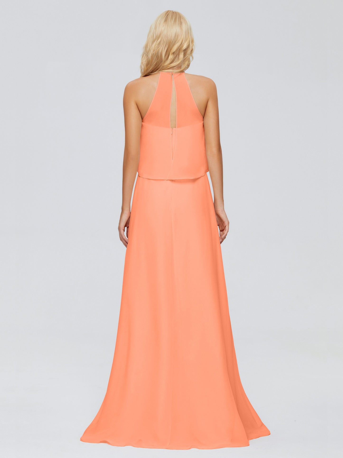 Liliana Column Halter Chiffon Bridesmaid Dresses