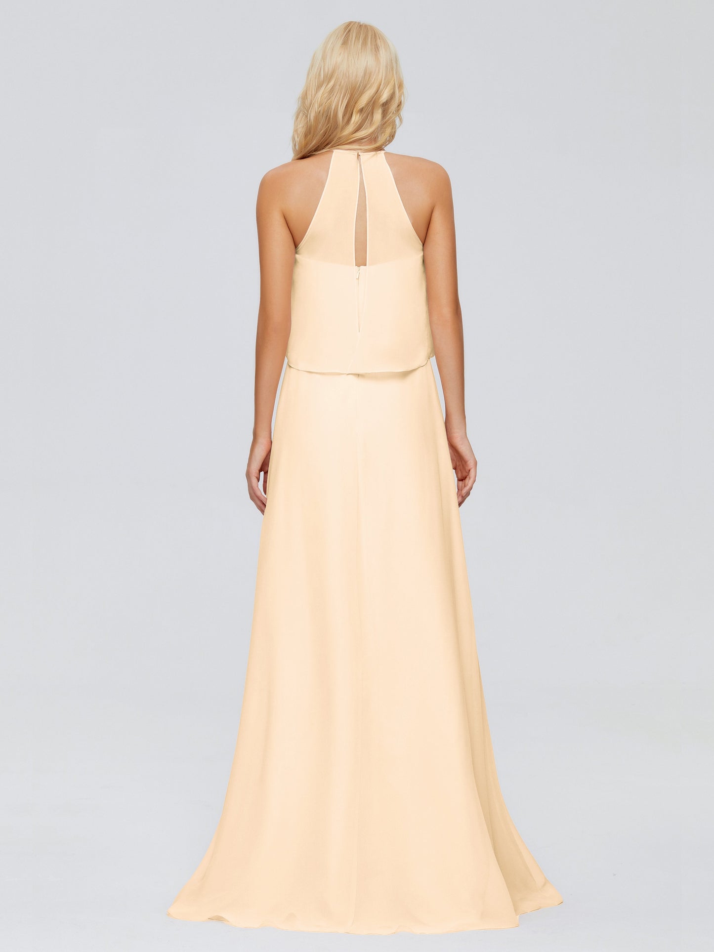 Liliana Column Halter Chiffon Bridesmaid Dresses