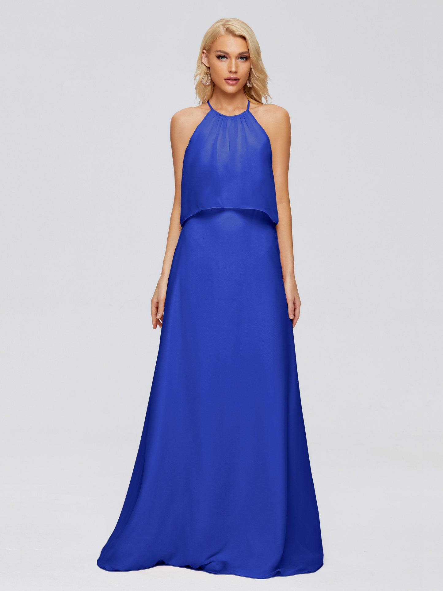 Liliana Column Halter Chiffon Bridesmaid Dresses