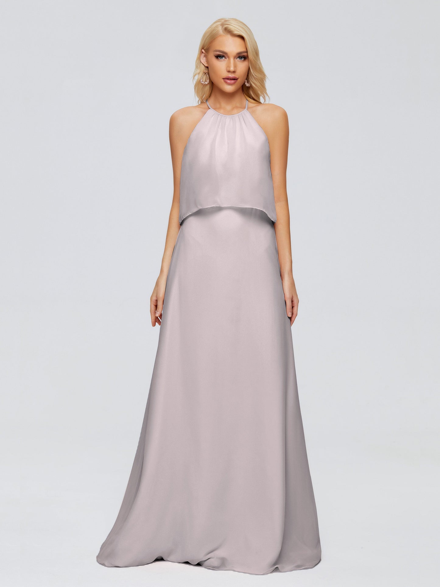 Liliana Column Halter Chiffon Bridesmaid Dresses