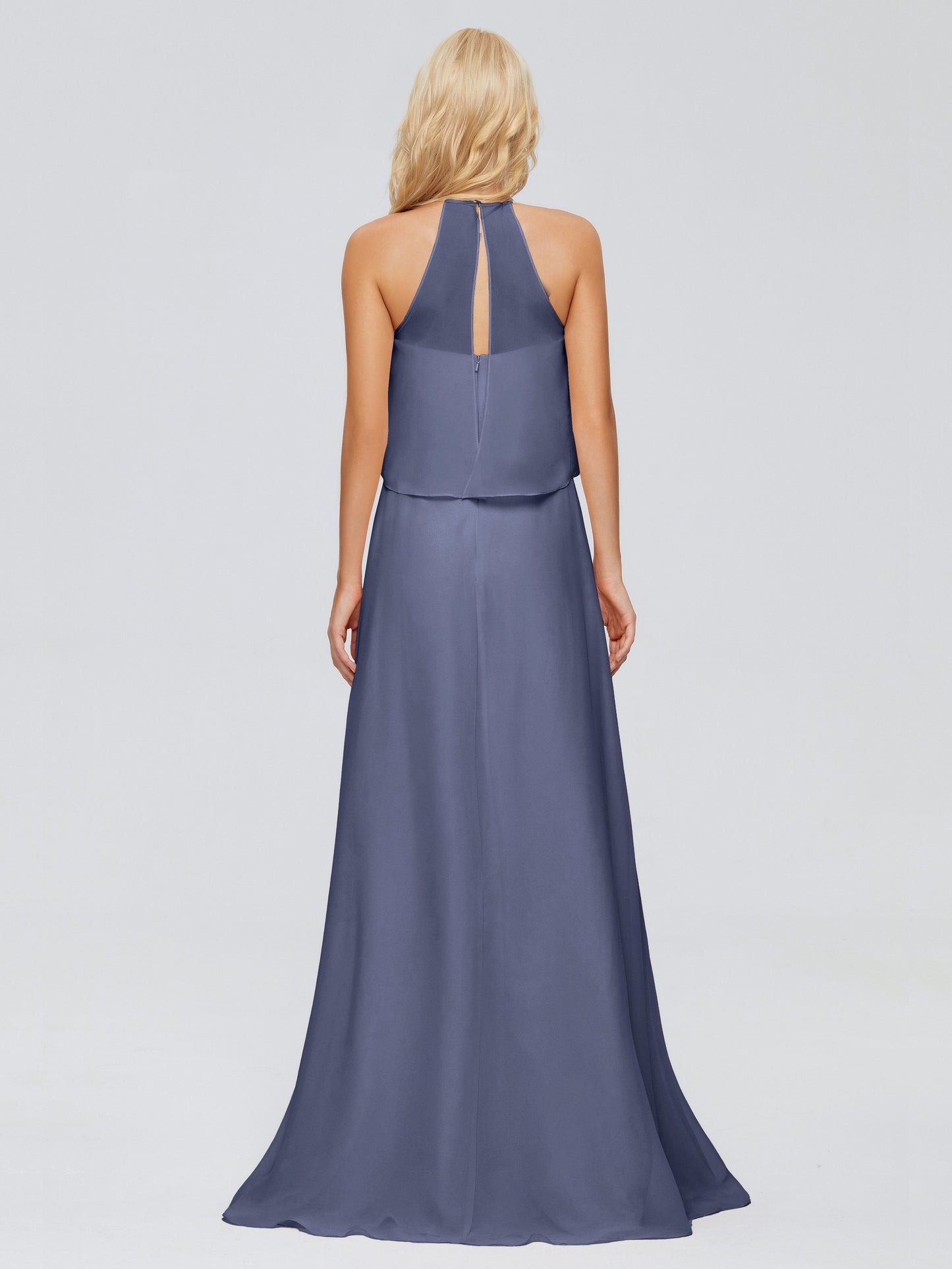Liliana Column Halter Chiffon Bridesmaid Dresses