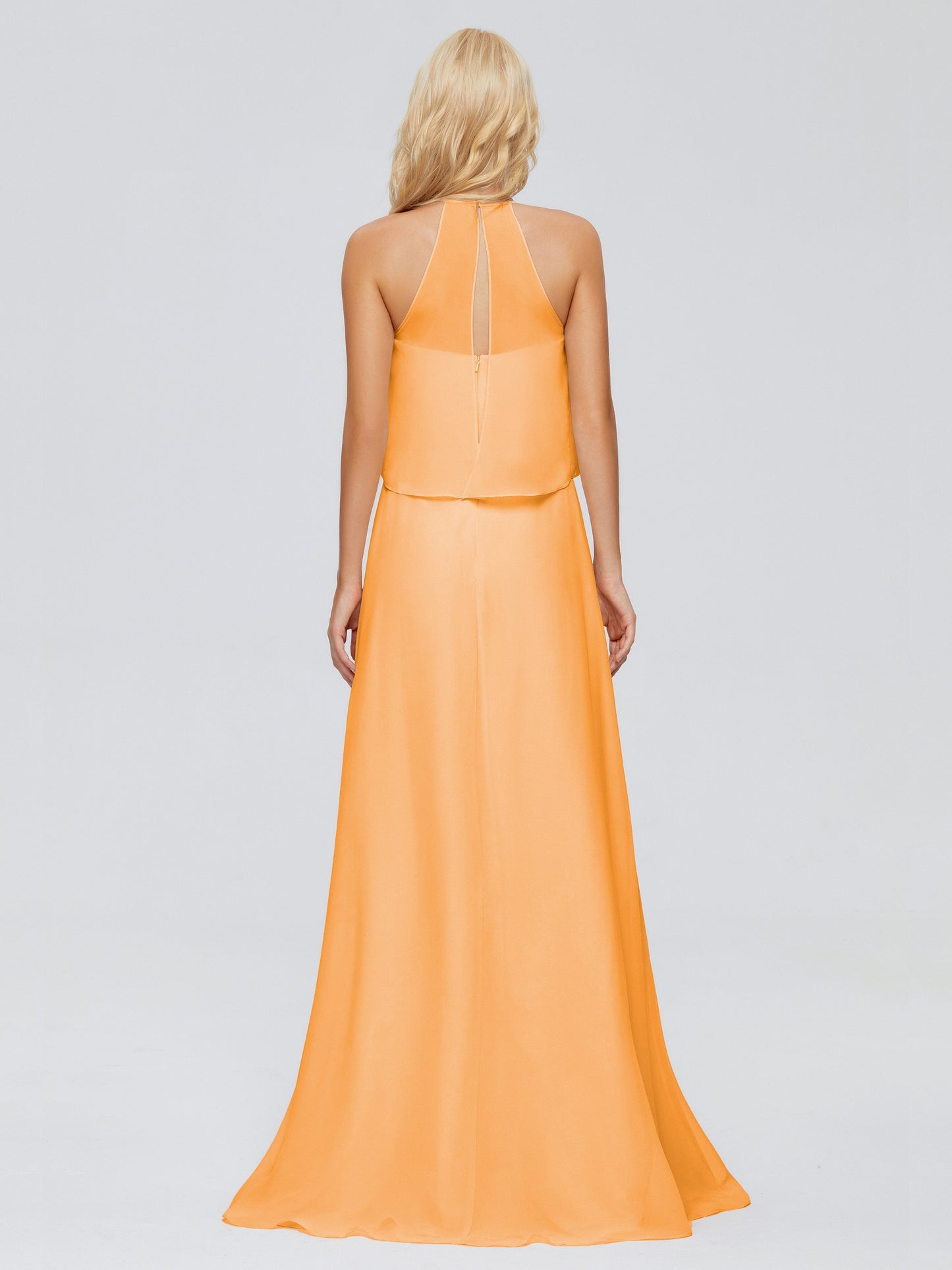 Liliana Column Halter Chiffon Bridesmaid Dresses