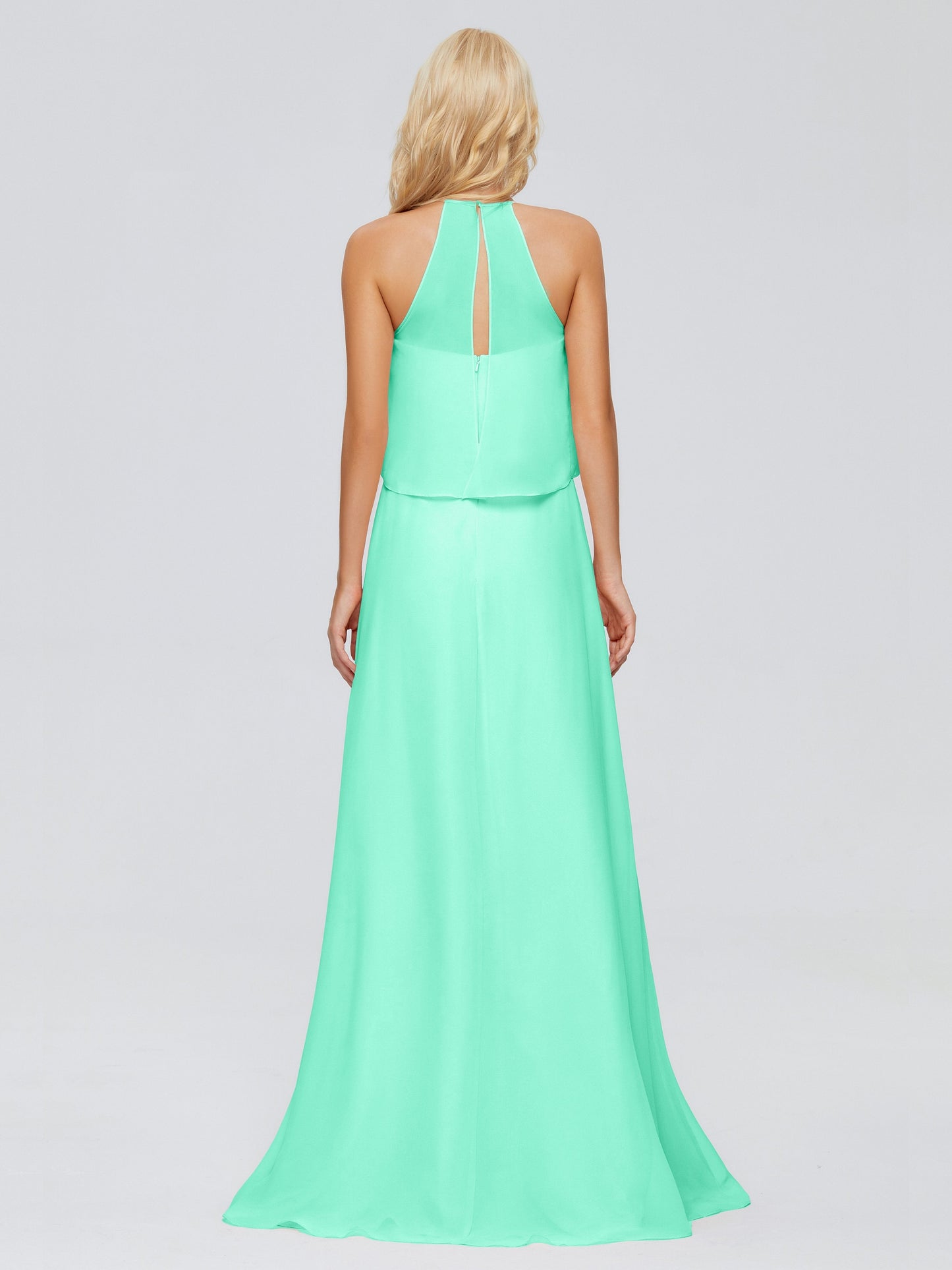 Liliana Column Halter Chiffon Bridesmaid Dresses