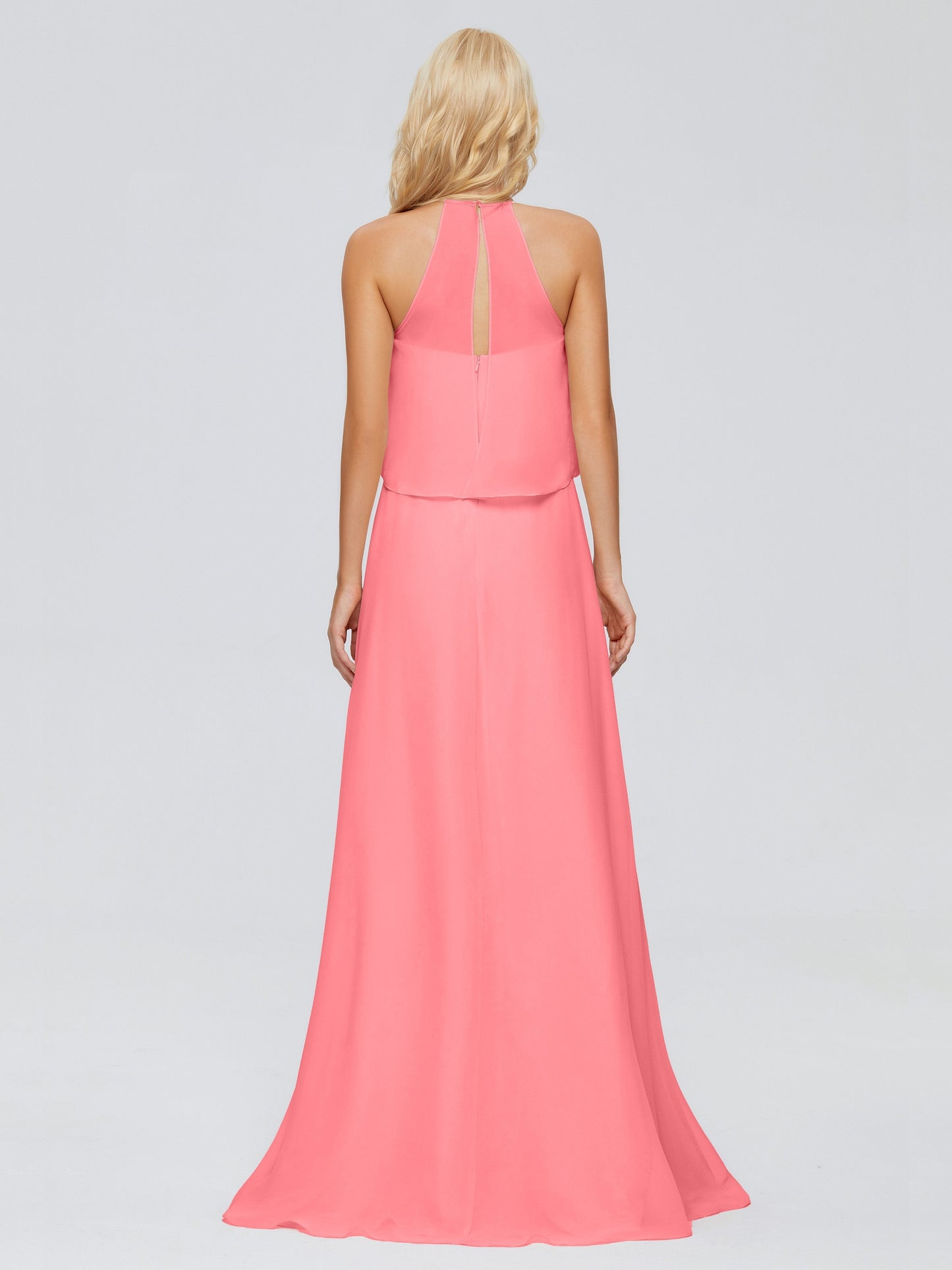 Liliana Column Halter Chiffon Bridesmaid Dresses