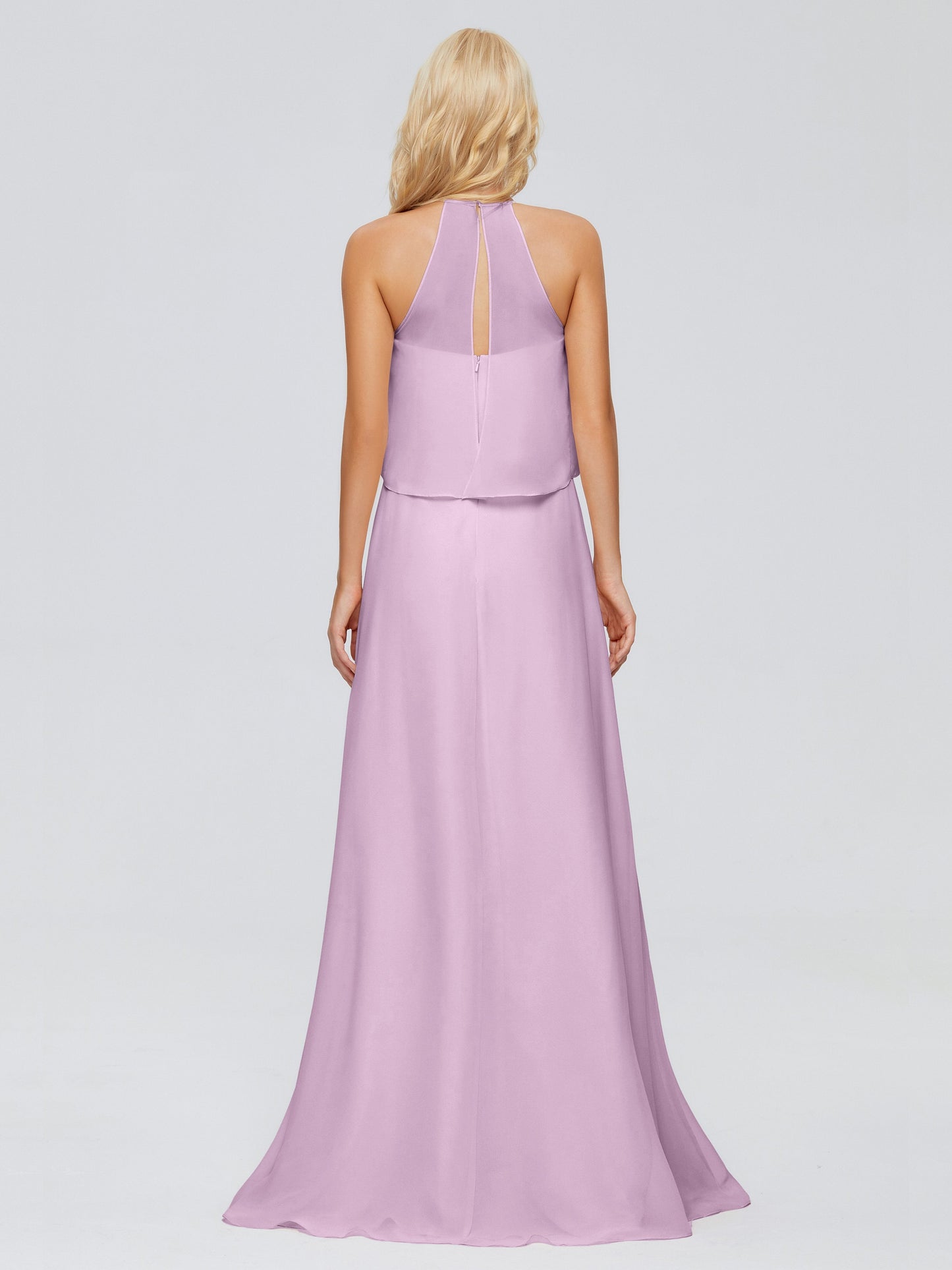 Liliana Column Halter Chiffon Bridesmaid Dresses