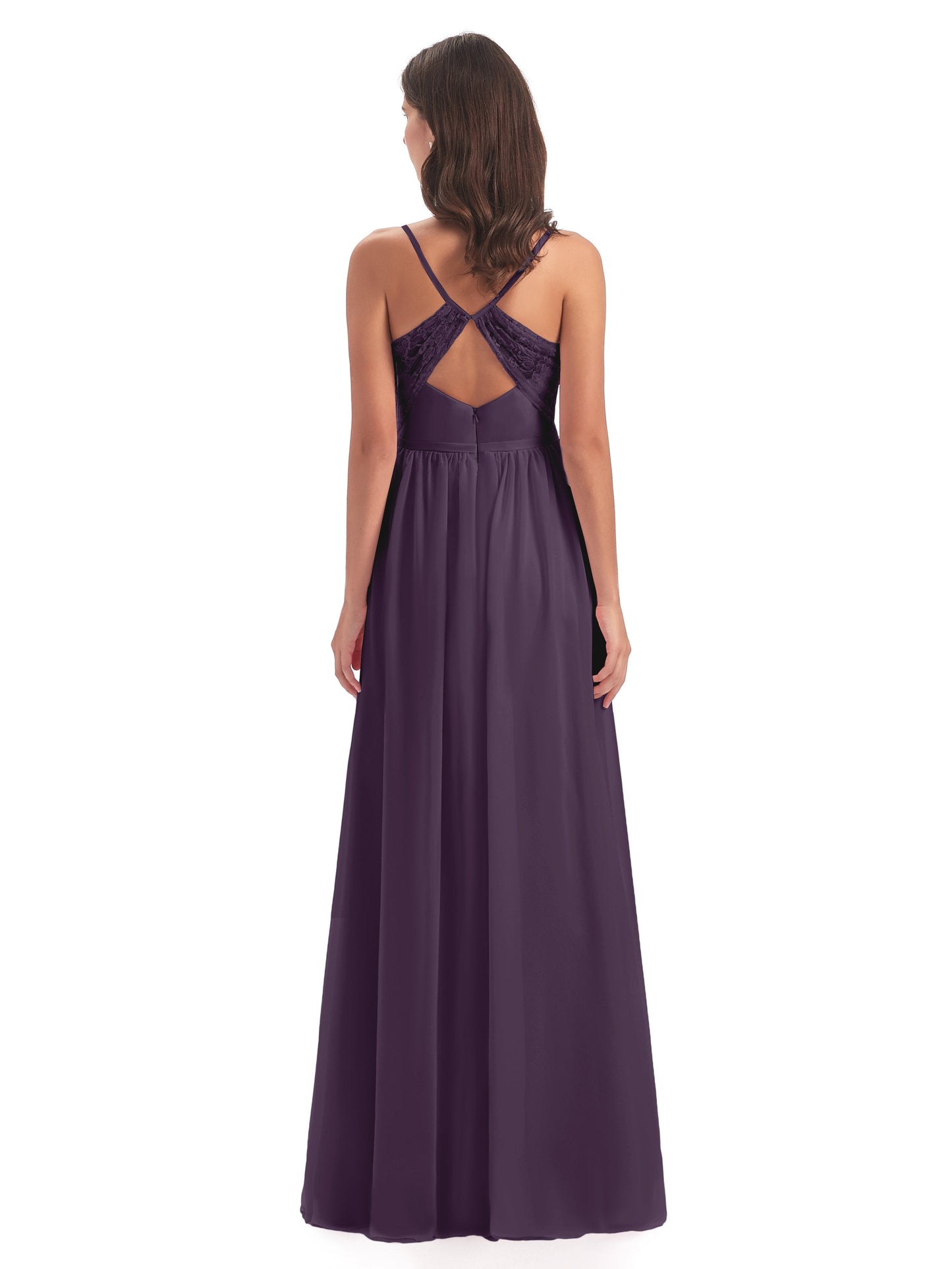Madeline Spaghetti Straps Split Chiffon Bridesmaid Dresses