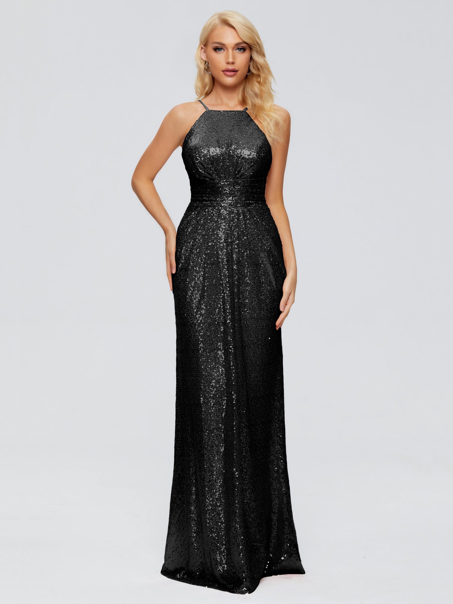 Mary Halter Hourglass Sequins Bridesmaid Dress