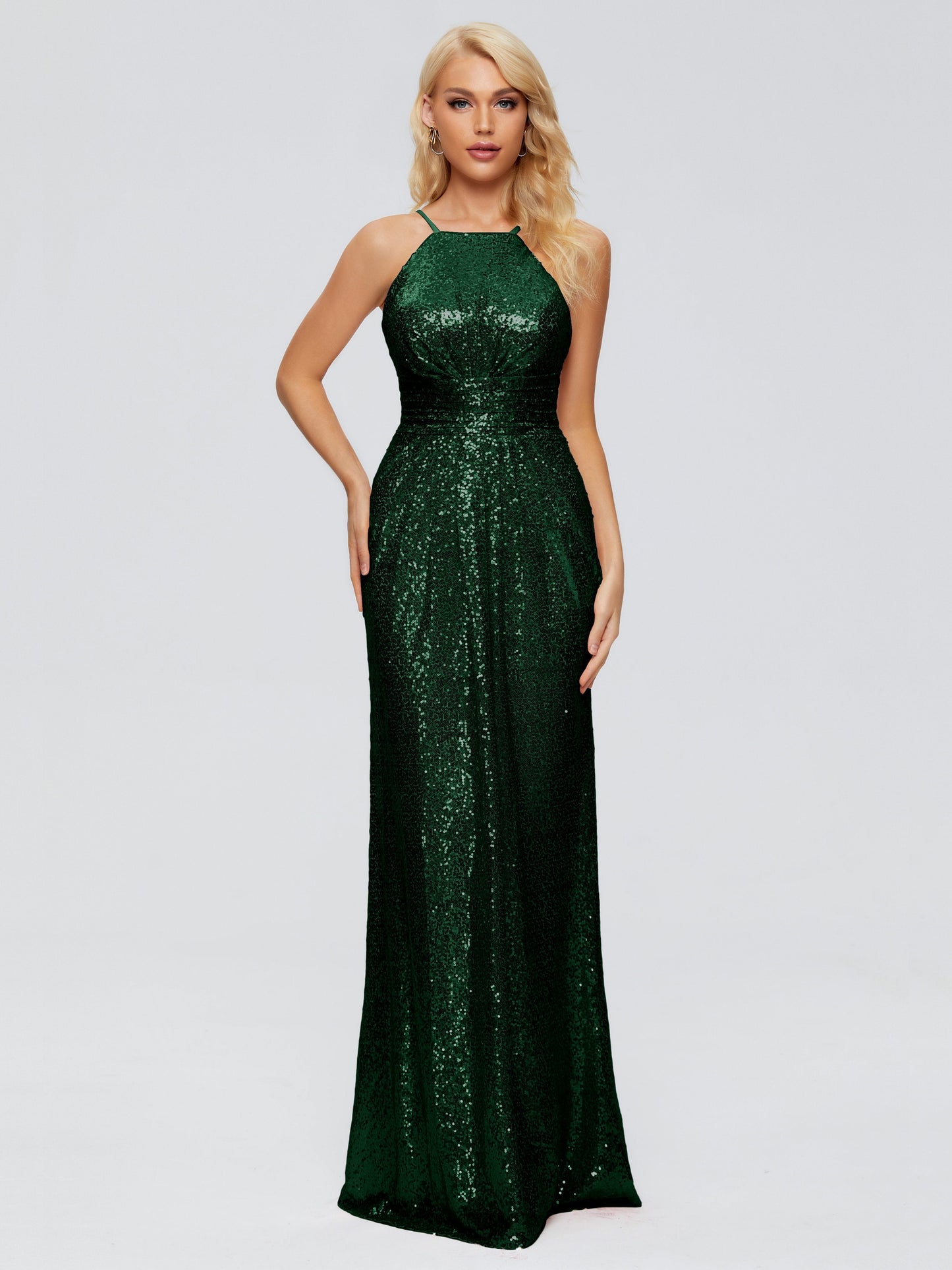 Mary Halter Hourglass Sequins Bridesmaid Dress