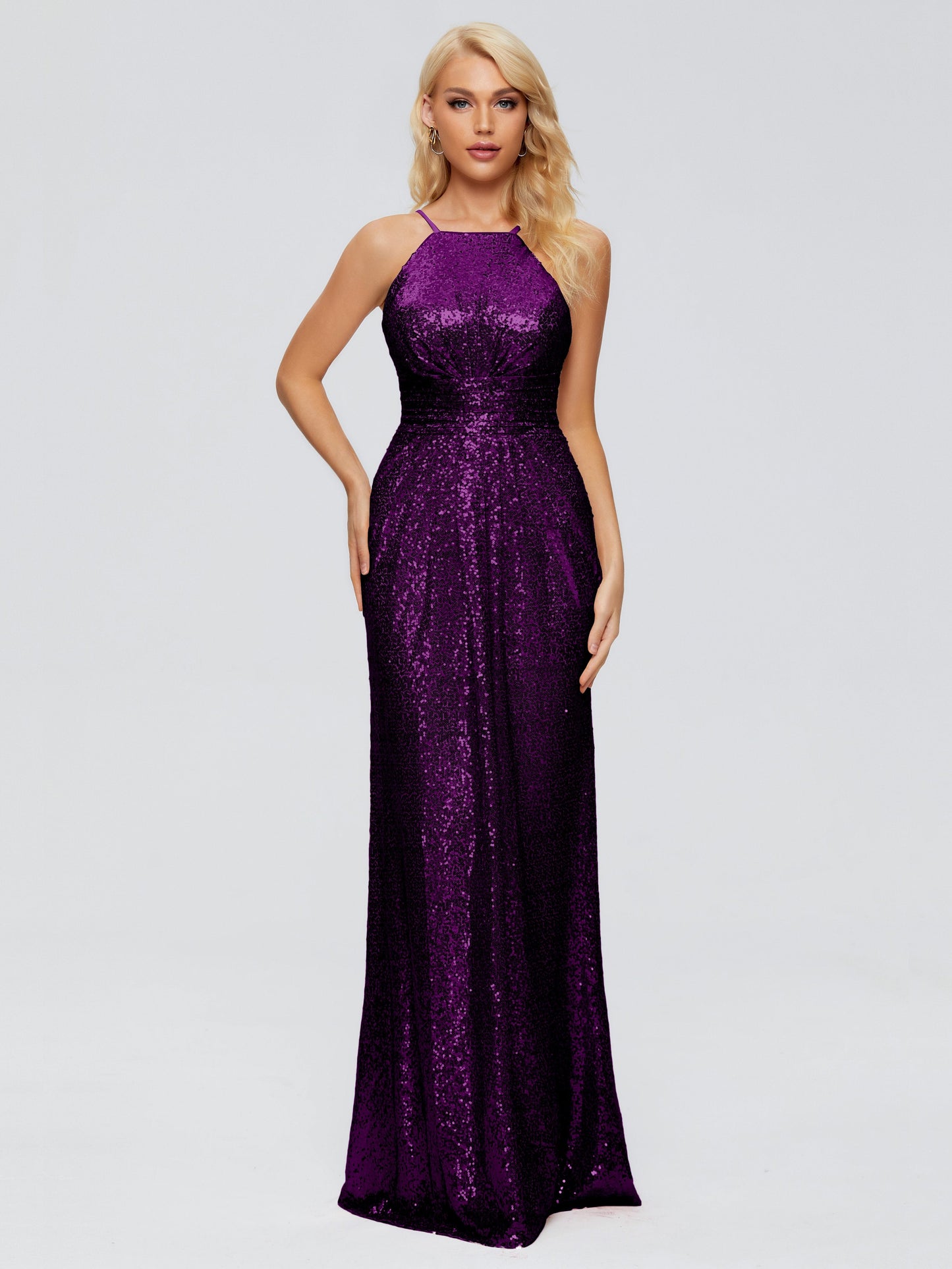 Mary Halter Hourglass Sequins Bridesmaid Dress