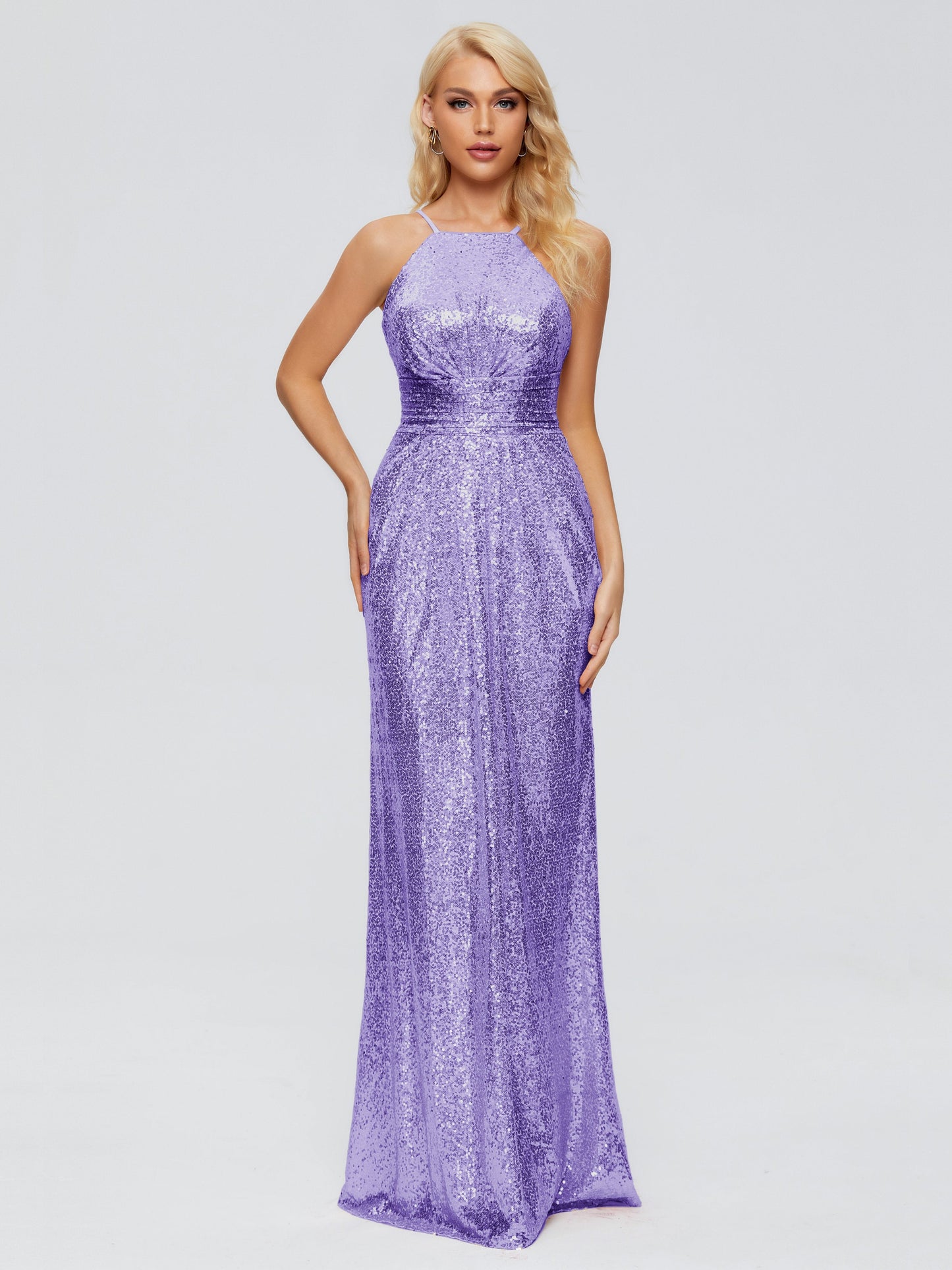 Mary Halter Hourglass Sequins Bridesmaid Dress