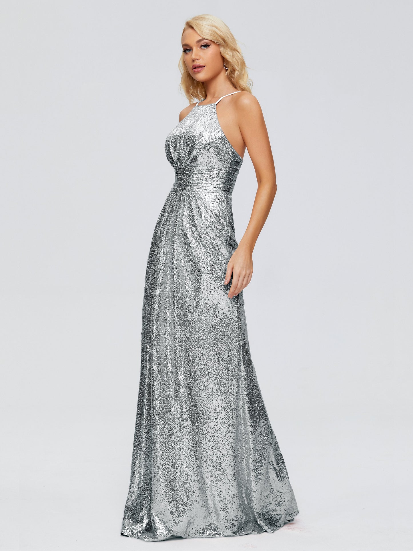 Mary Halter Hourglass Sequins Bridesmaid Dress