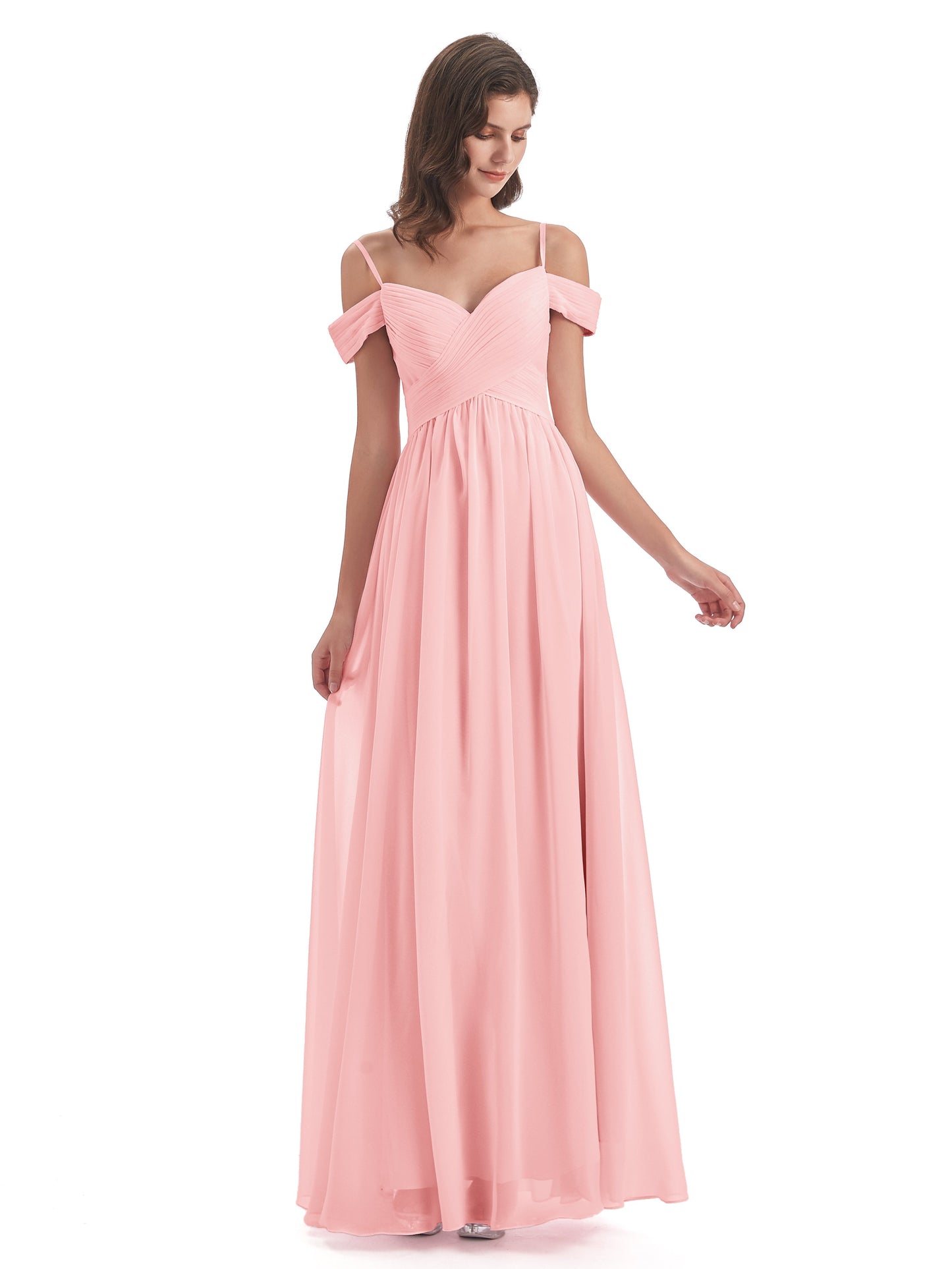 Mia A-line Off The Shoulder Long Bridesmaid Dresses