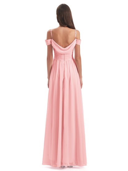 Mia A-line Off The Shoulder Long Bridesmaid Dresses