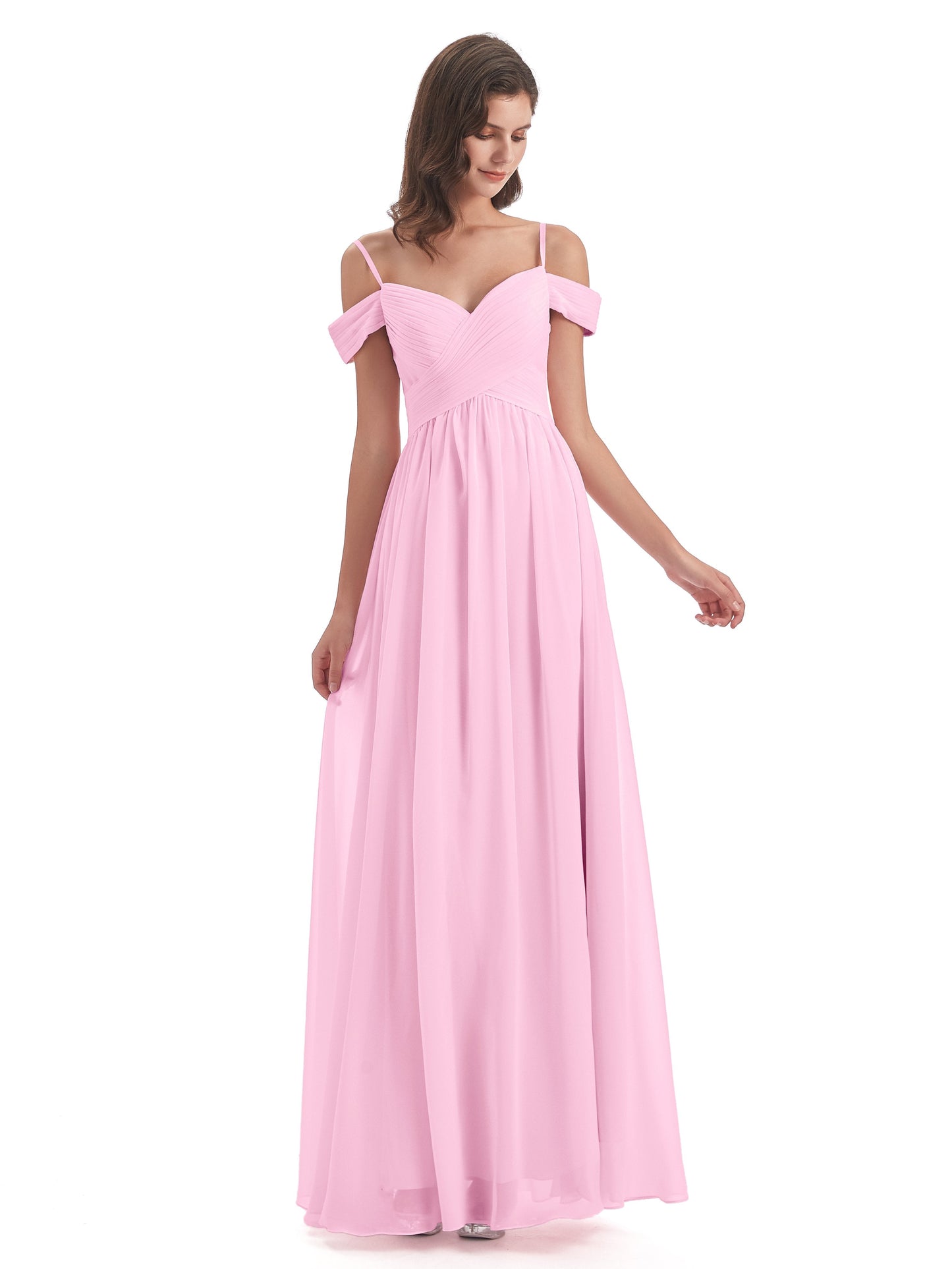 Mia A-line Off The Shoulder Long Bridesmaid Dresses