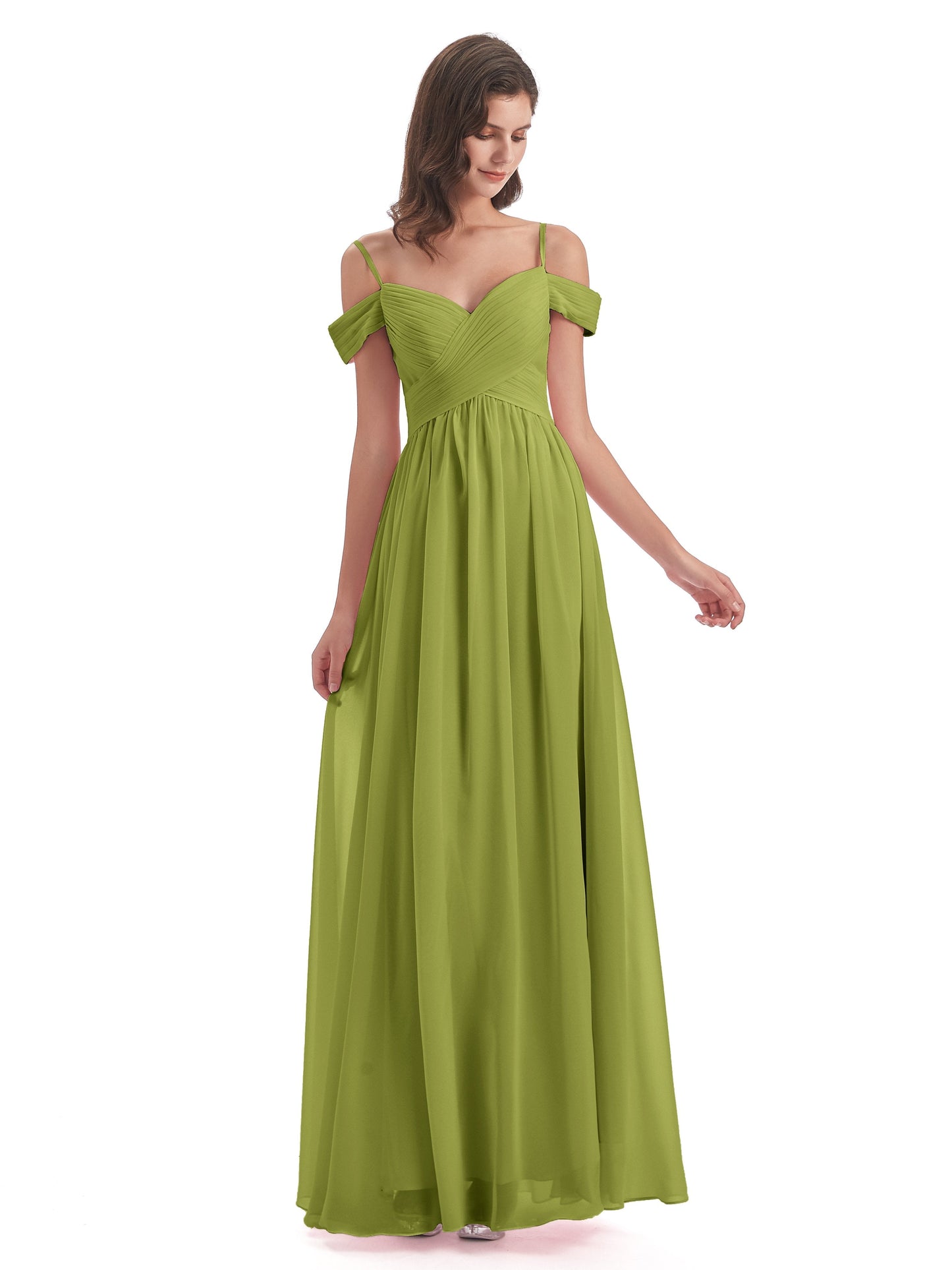 Mia A-line Off The Shoulder Long Bridesmaid Dresses