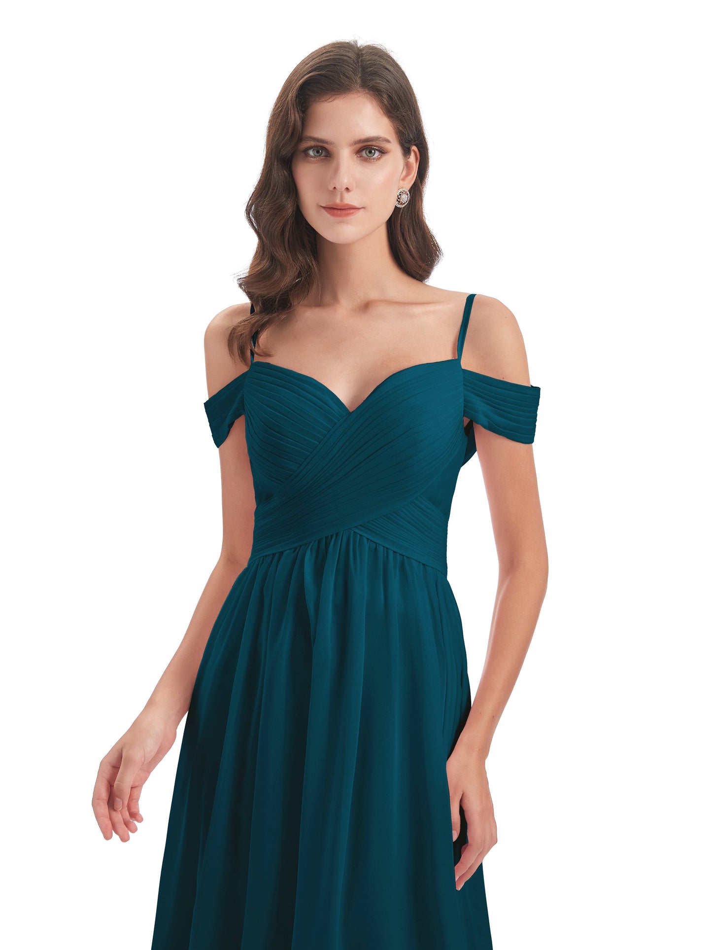 Mia A-line Off The Shoulder Long Bridesmaid Dresses