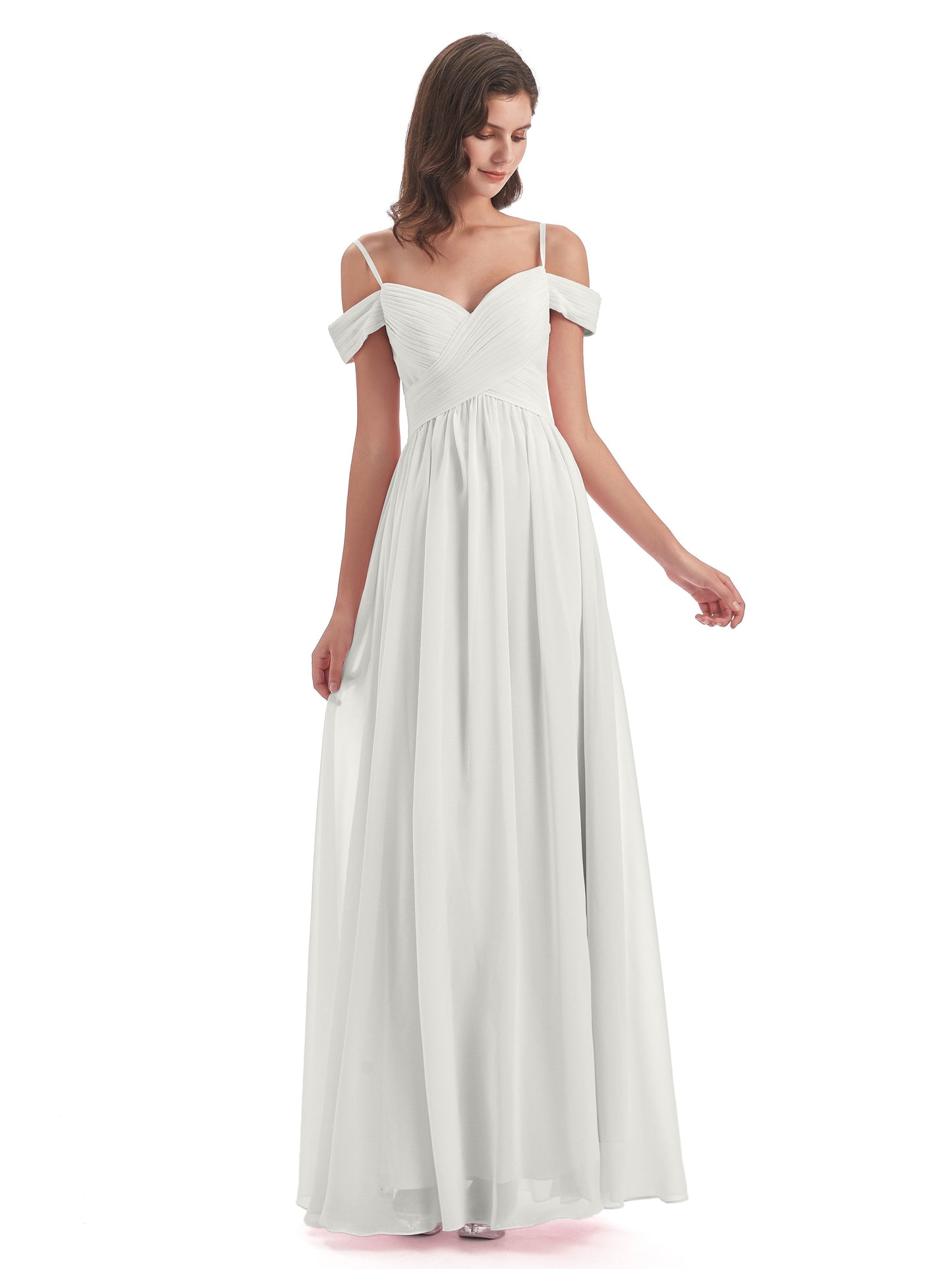 Mia A-line Off The Shoulder Long Bridesmaid Dresses