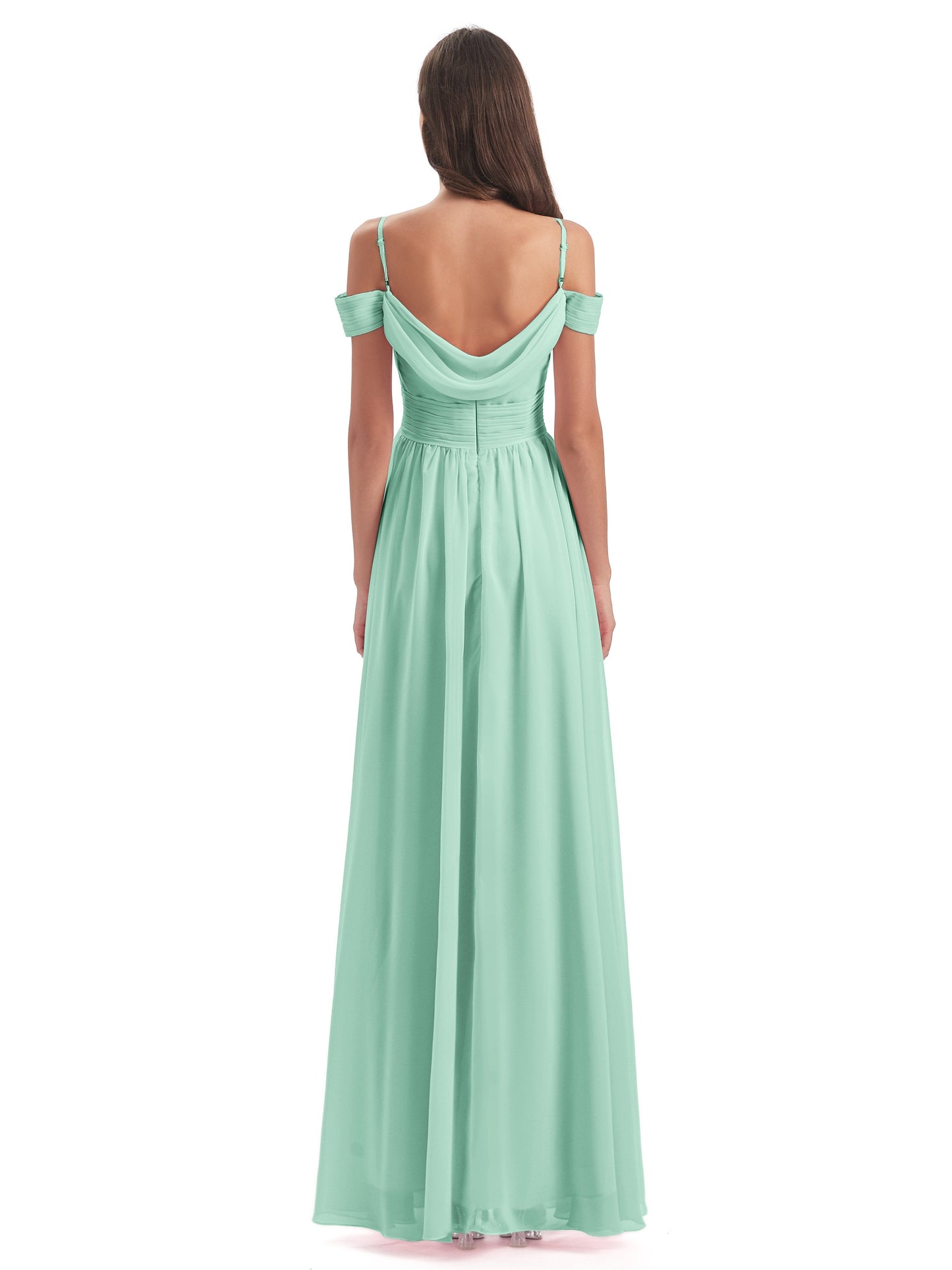 Mia A-line Off The Shoulder Long Bridesmaid Dresses