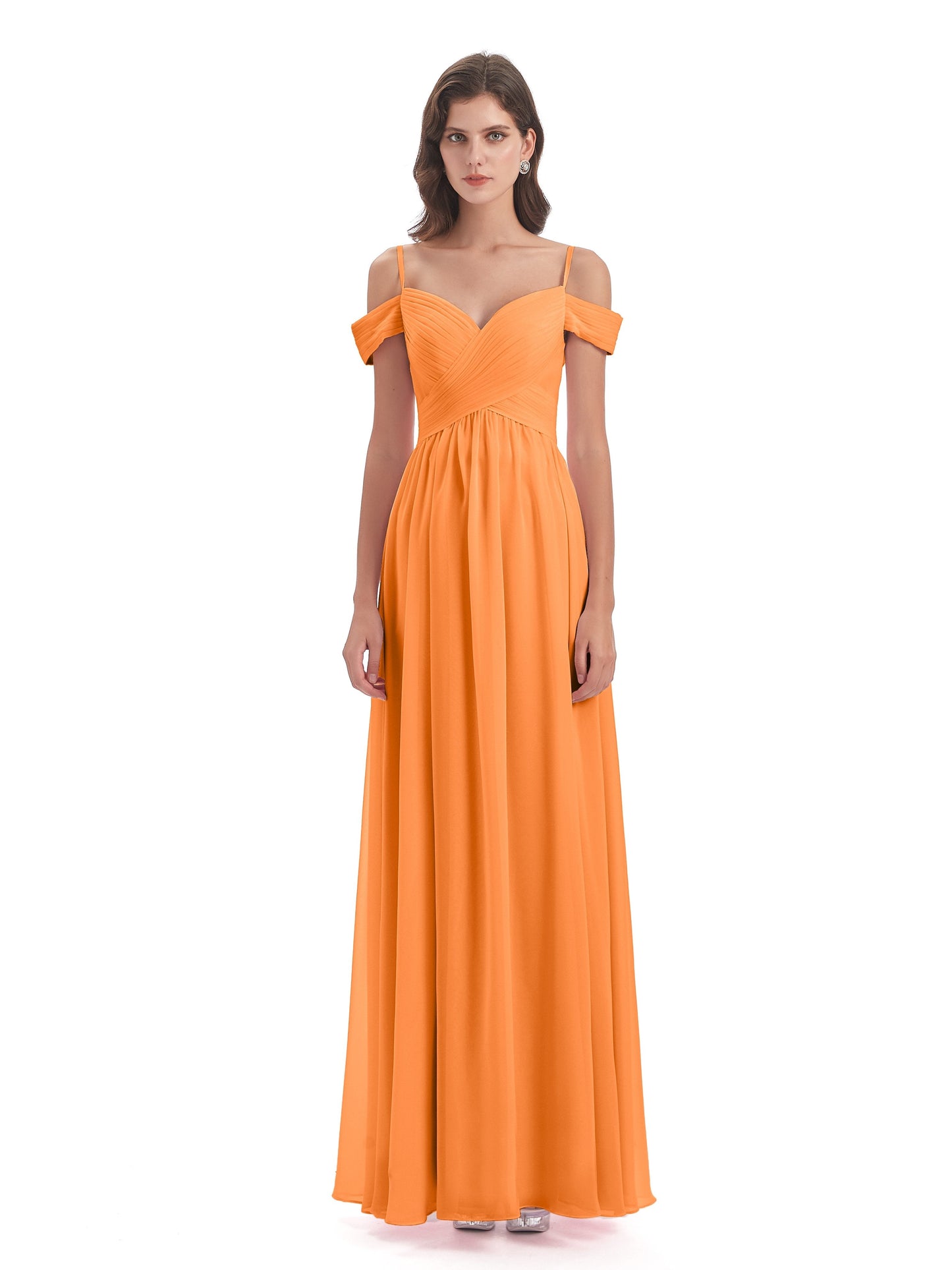 Mia A-line Off The Shoulder Long Bridesmaid Dresses