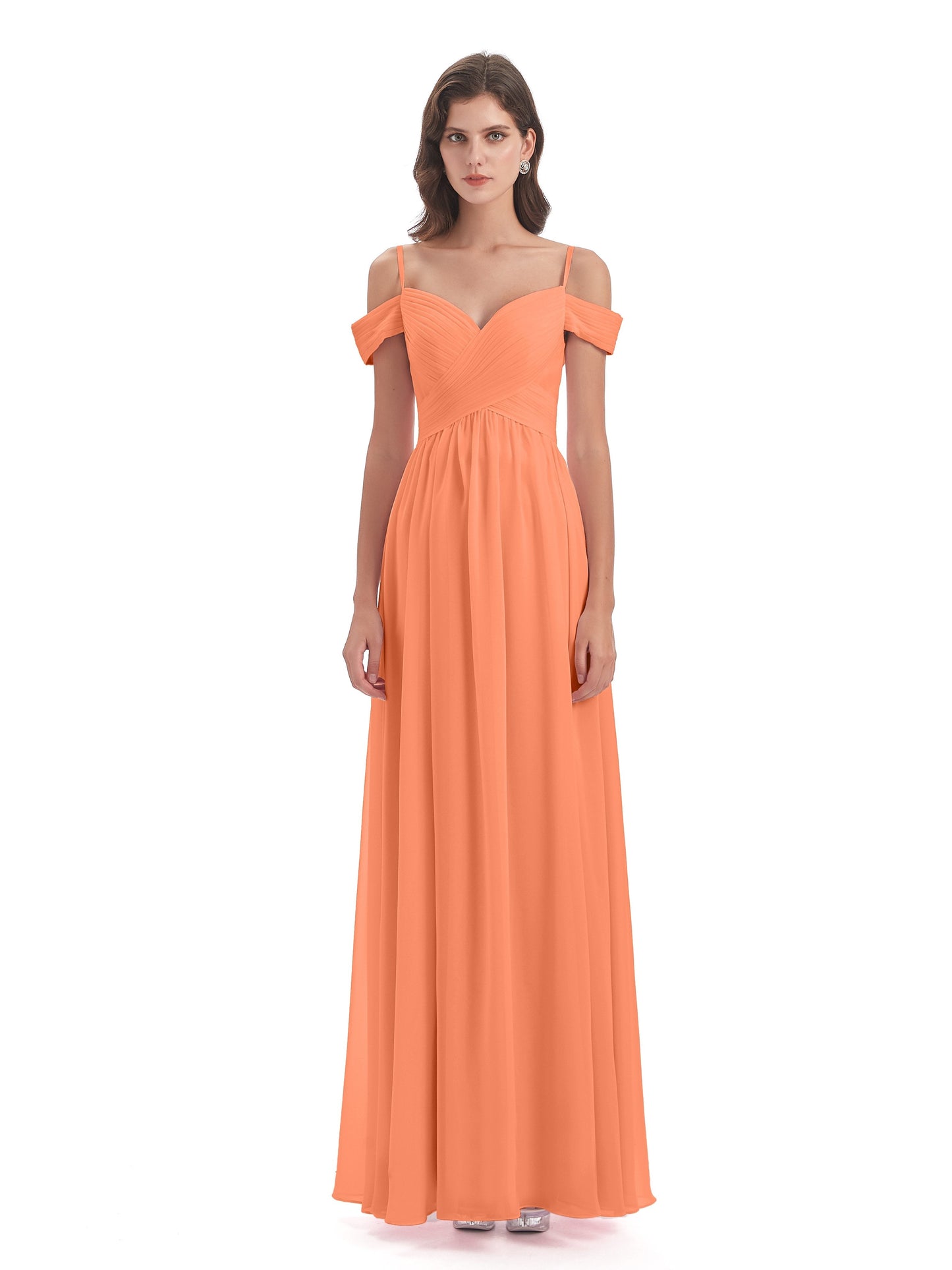 Mia A-line Off The Shoulder Long Bridesmaid Dresses