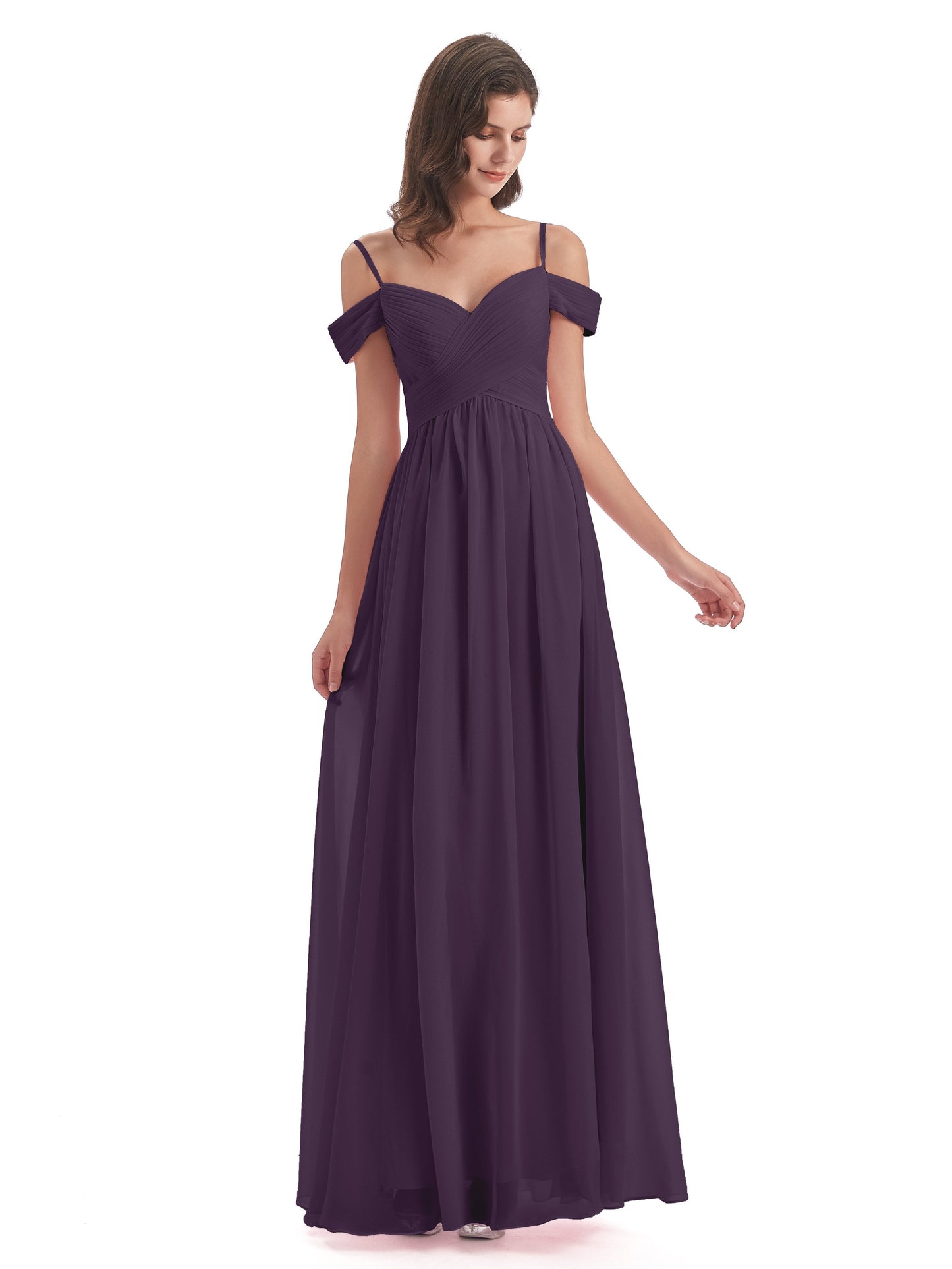 Mia A-line Off The Shoulder Long Bridesmaid Dresses