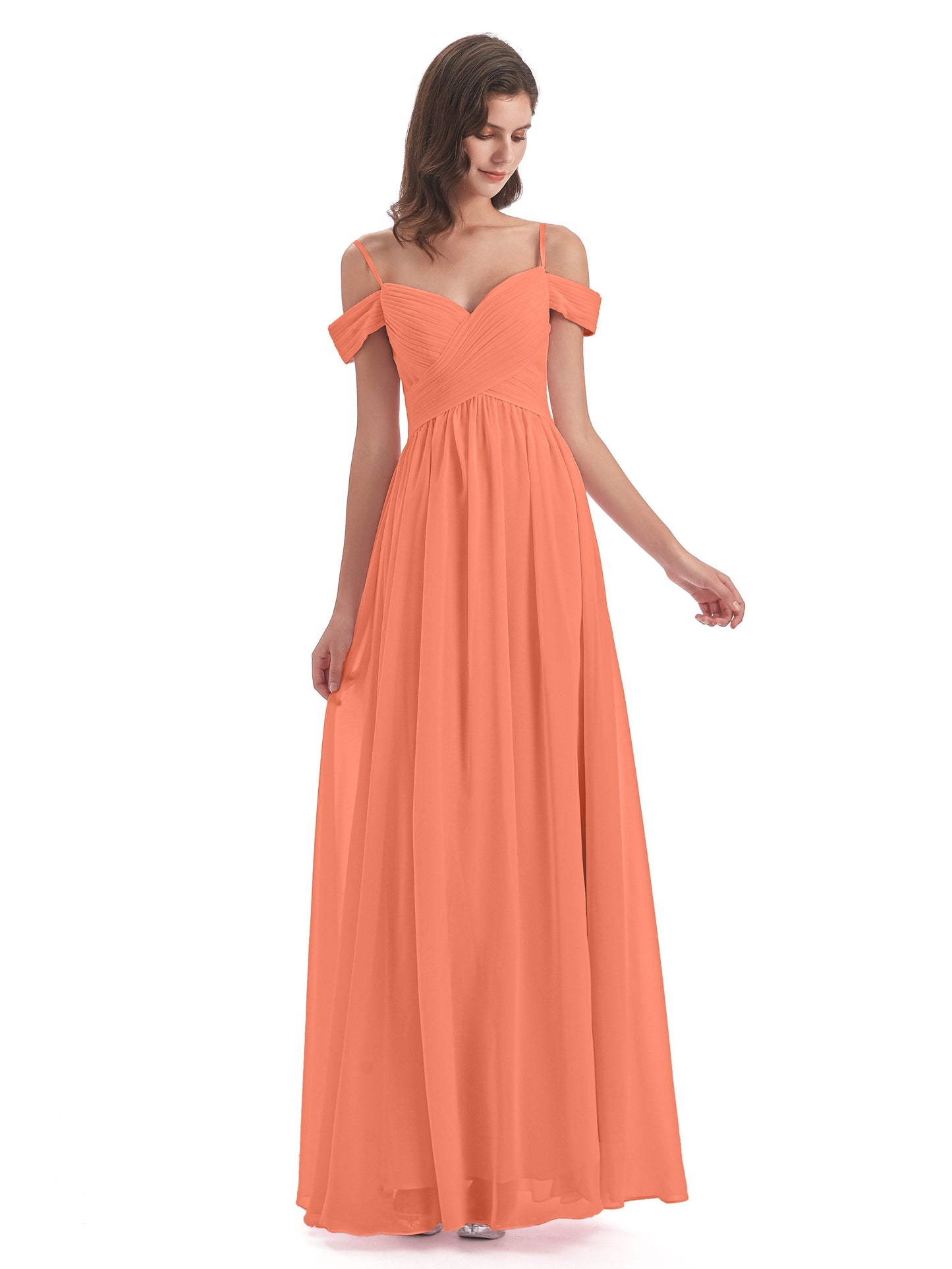 Mia A-line Off The Shoulder Long Bridesmaid Dresses
