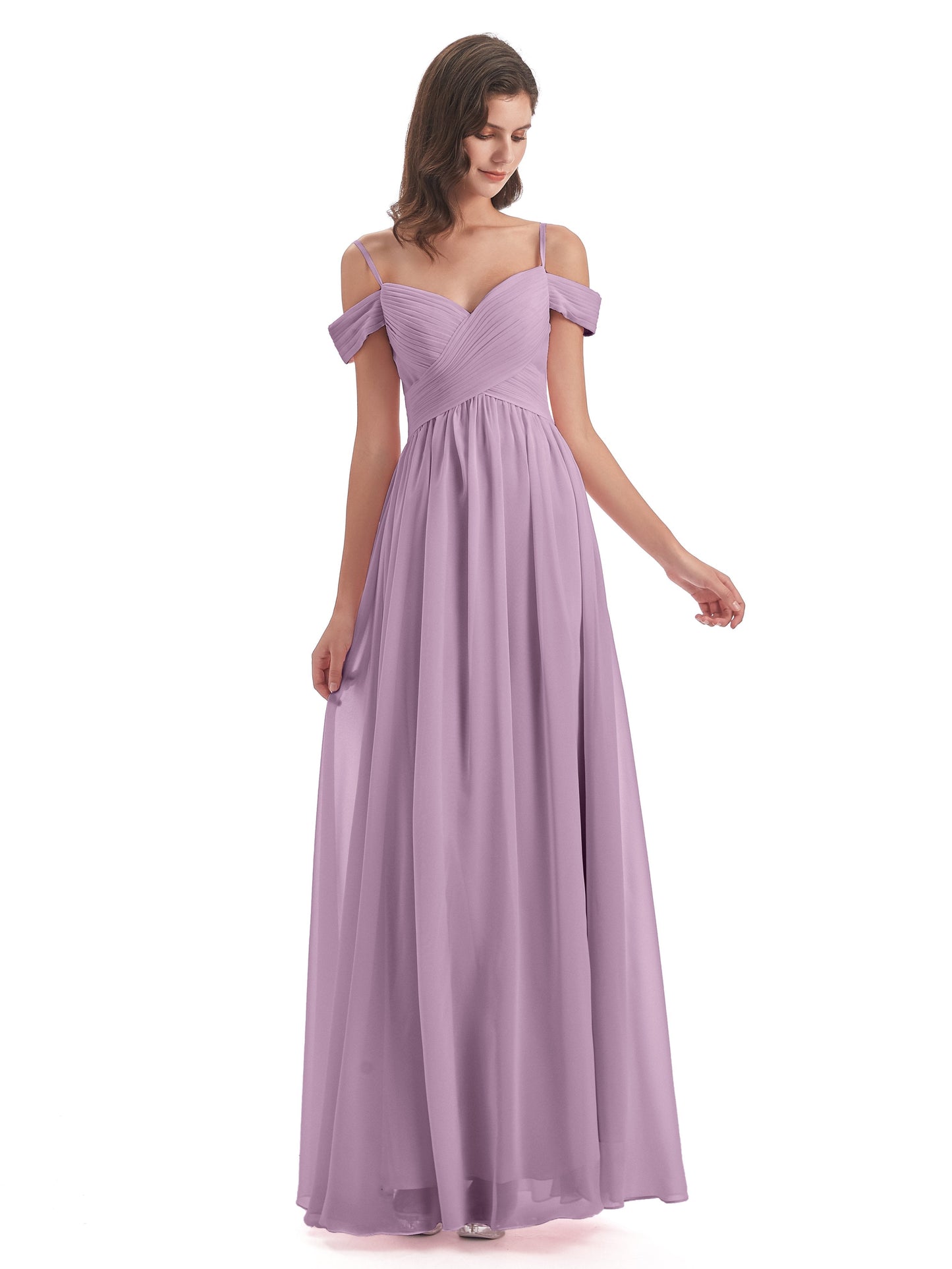 Mia A-line Off The Shoulder Long Bridesmaid Dresses