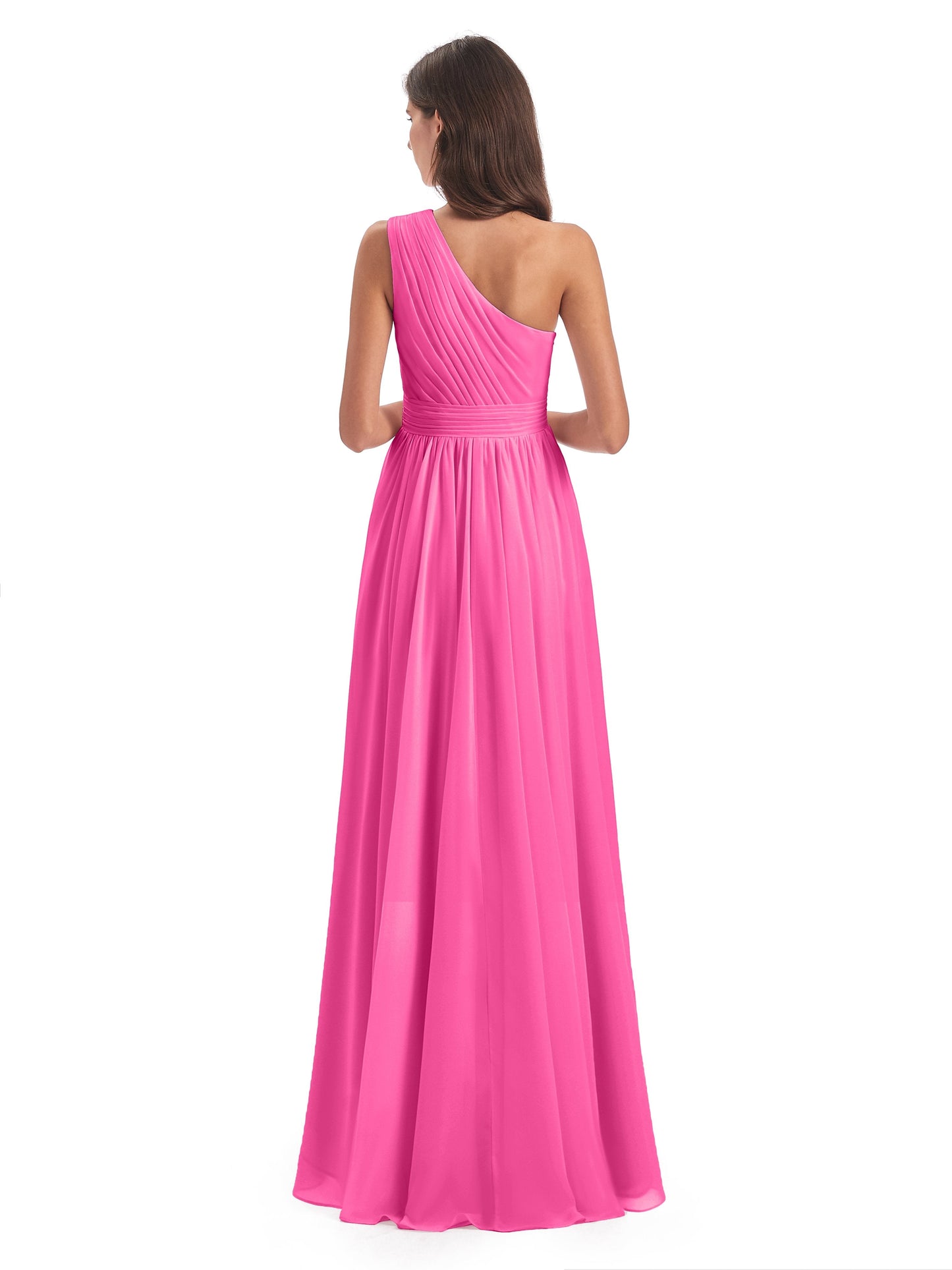 Monserrat One Shoulder High Low Chiffon Bridesmaid Dresses