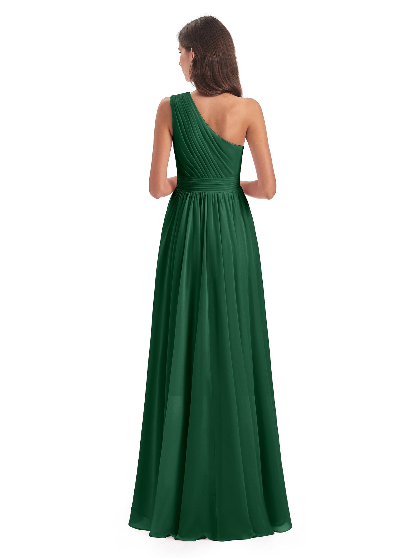 Monserrat One Shoulder High Low Chiffon Bridesmaid Dresses