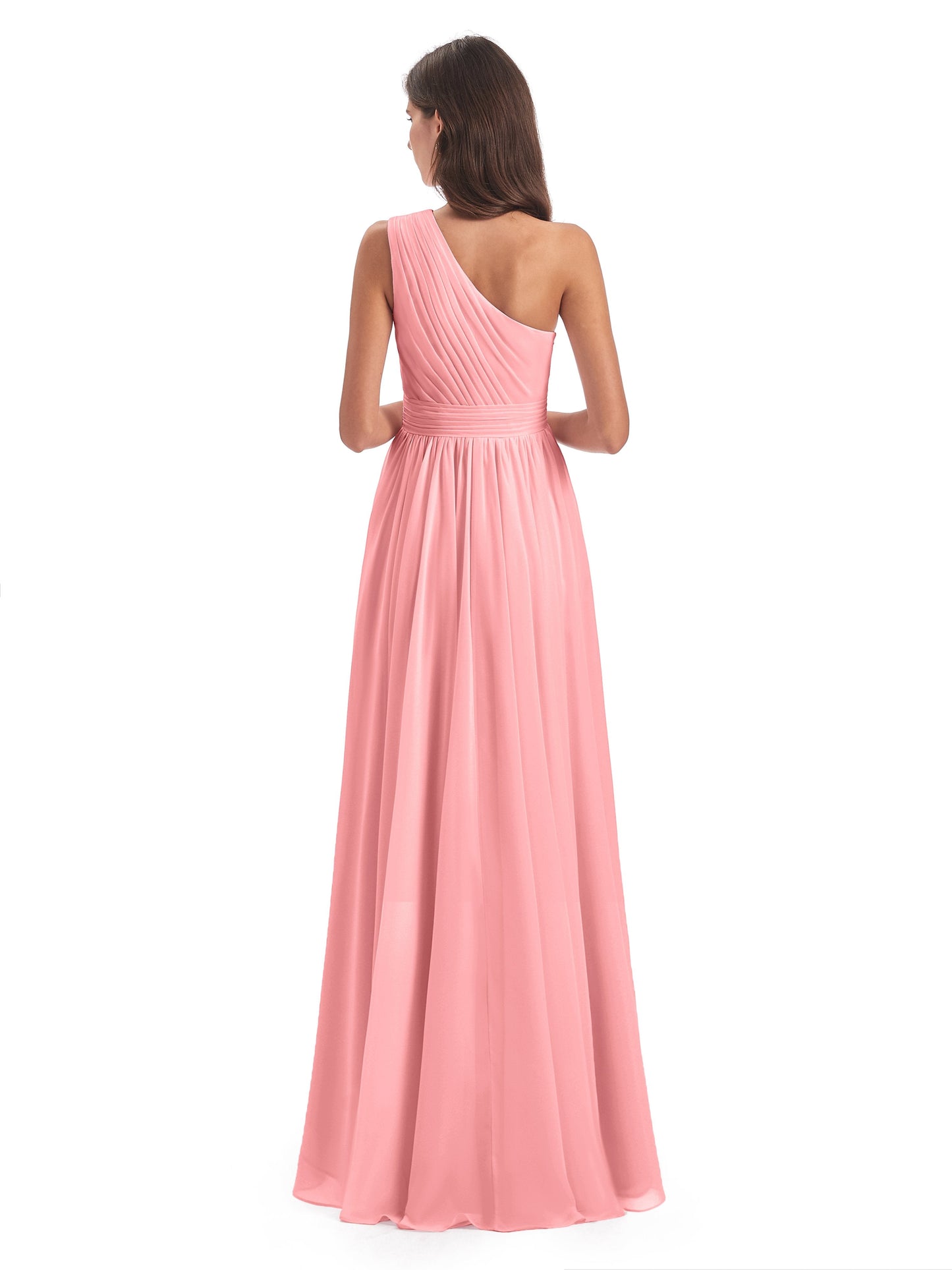 Monserrat One Shoulder High Low Chiffon Bridesmaid Dresses