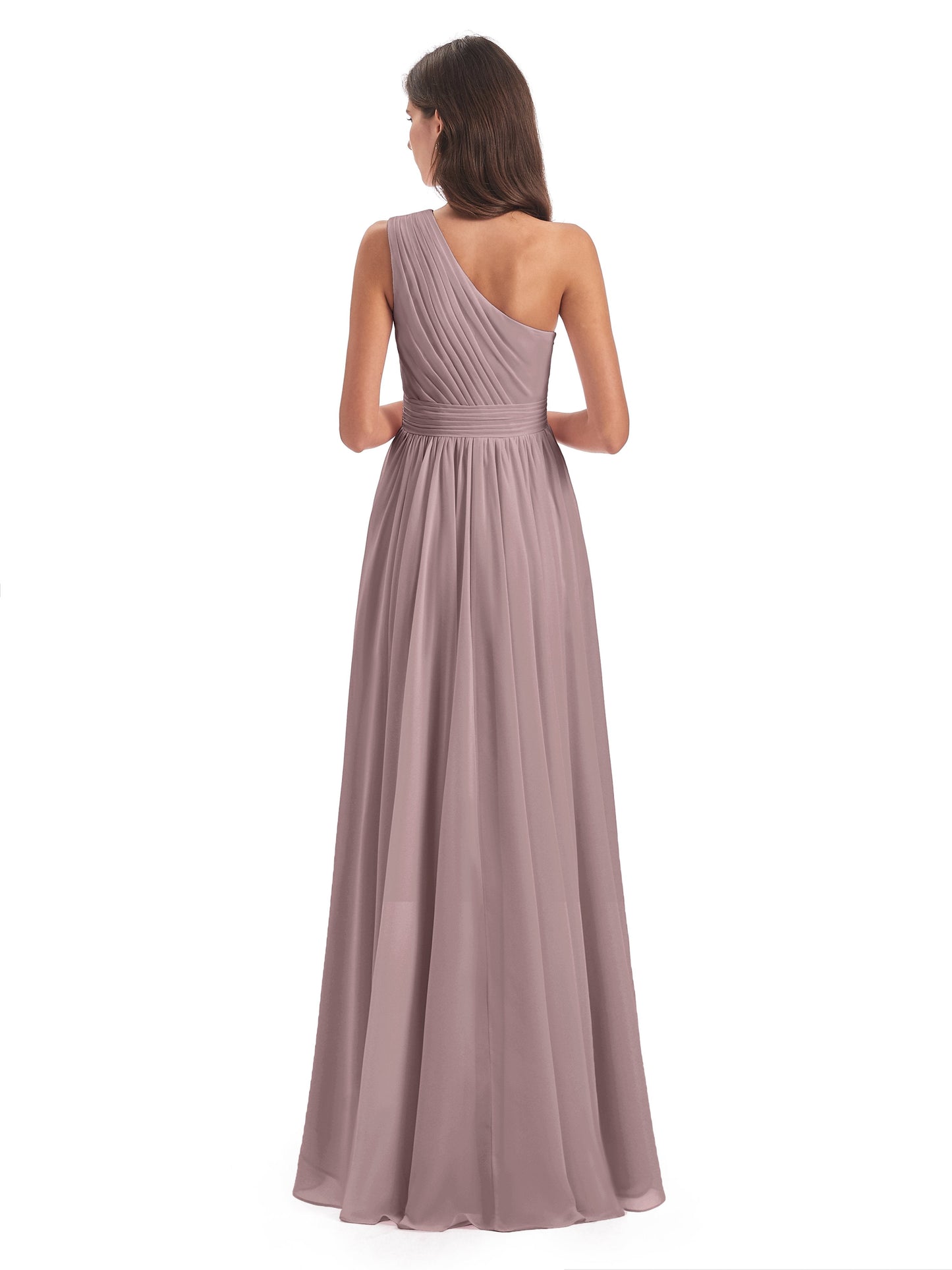 Monserrat One Shoulder High Low Chiffon Bridesmaid Dresses