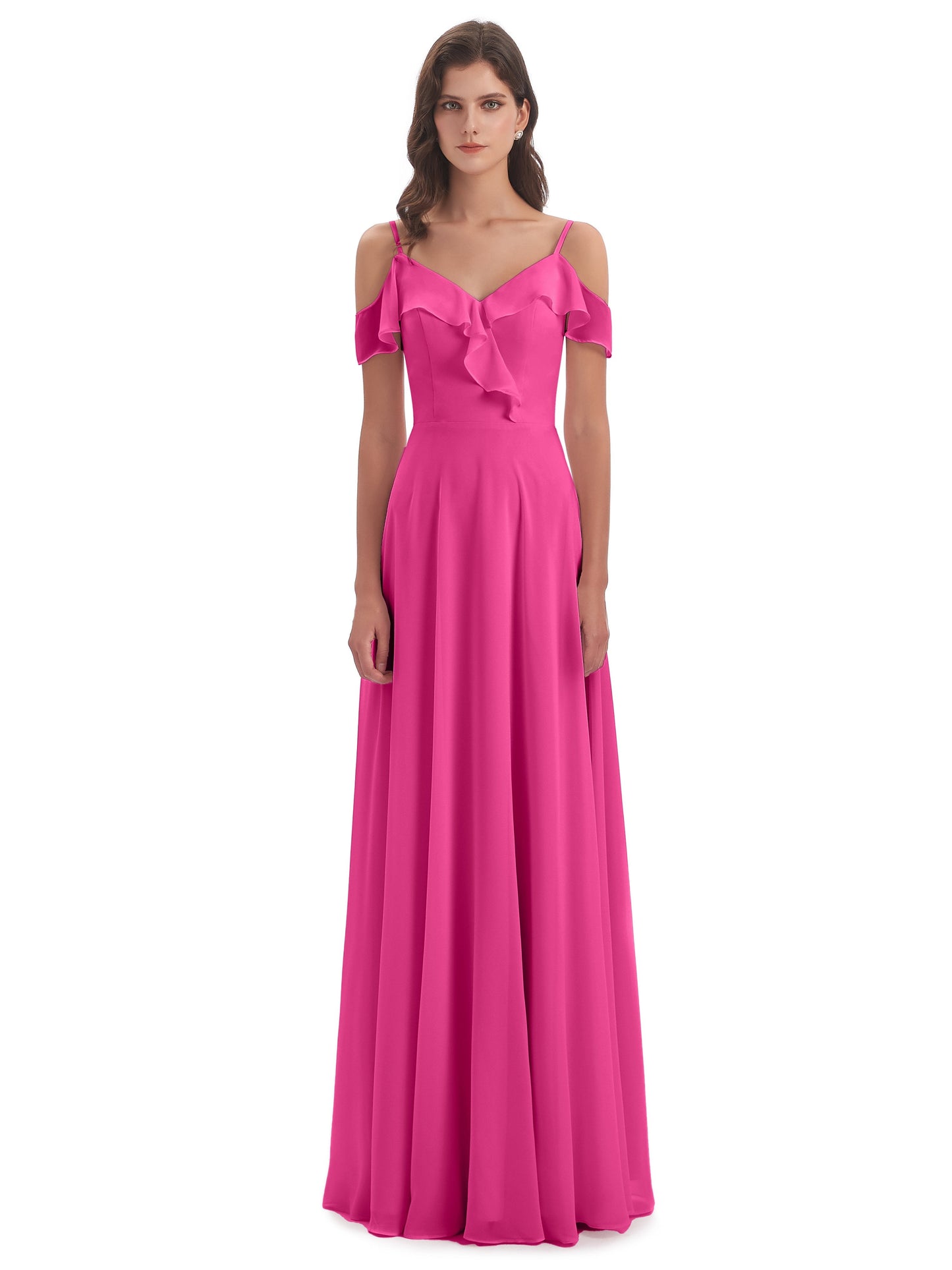 Penelope Sheath Off The Shoulder Long Bridesmaid Dresses