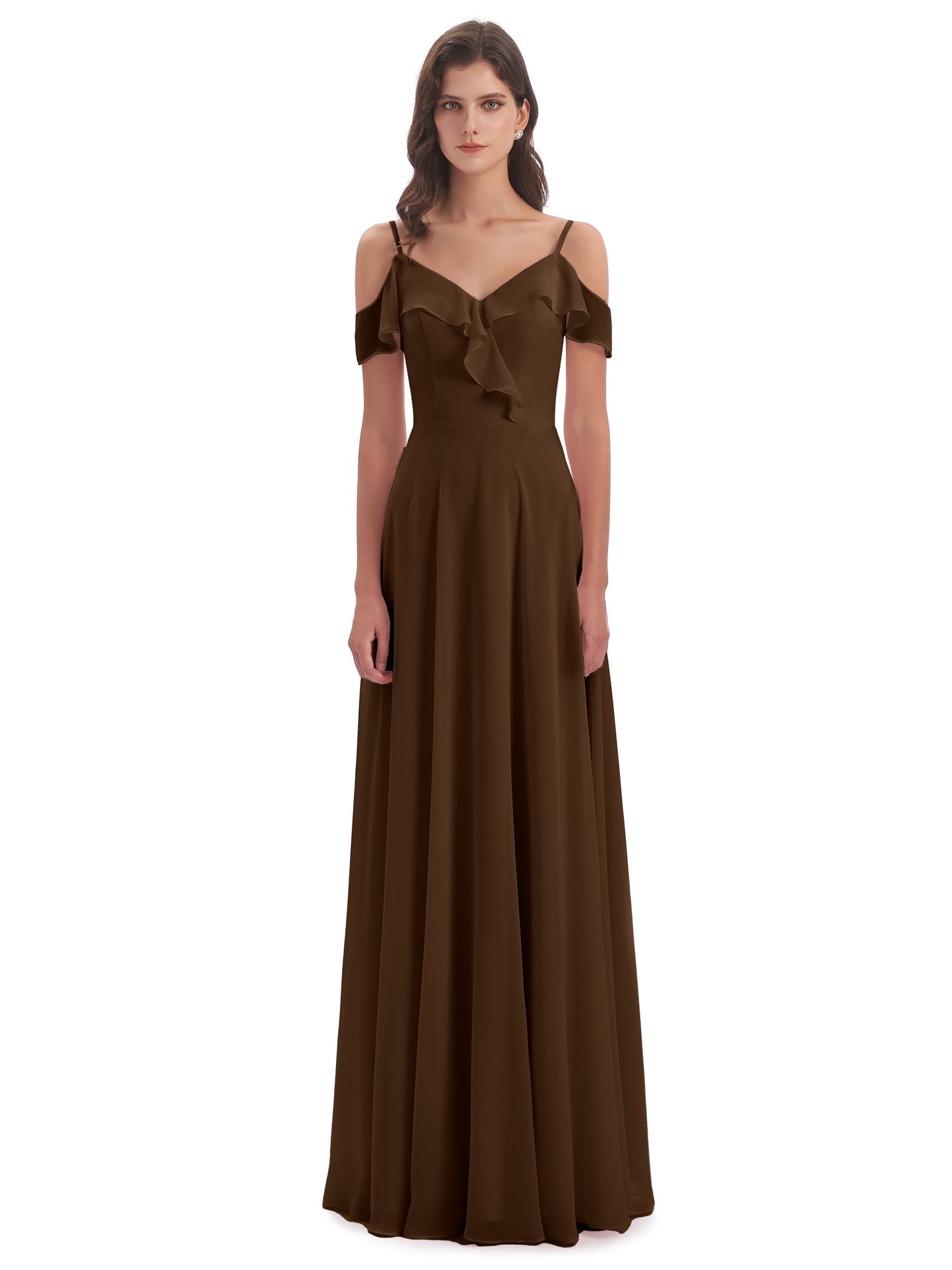 Penelope Sheath Off The Shoulder Long Bridesmaid Dresses