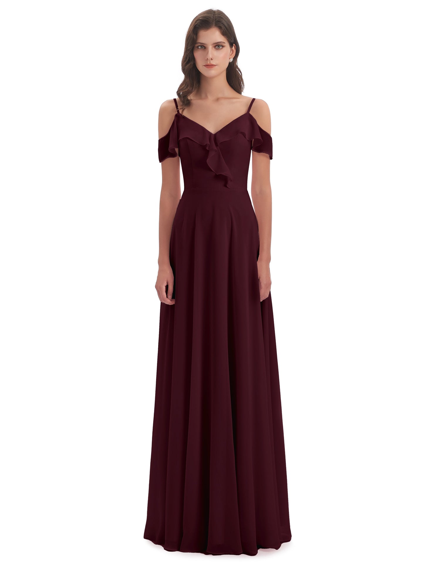 Penelope Sheath Off The Shoulder Long Bridesmaid Dresses