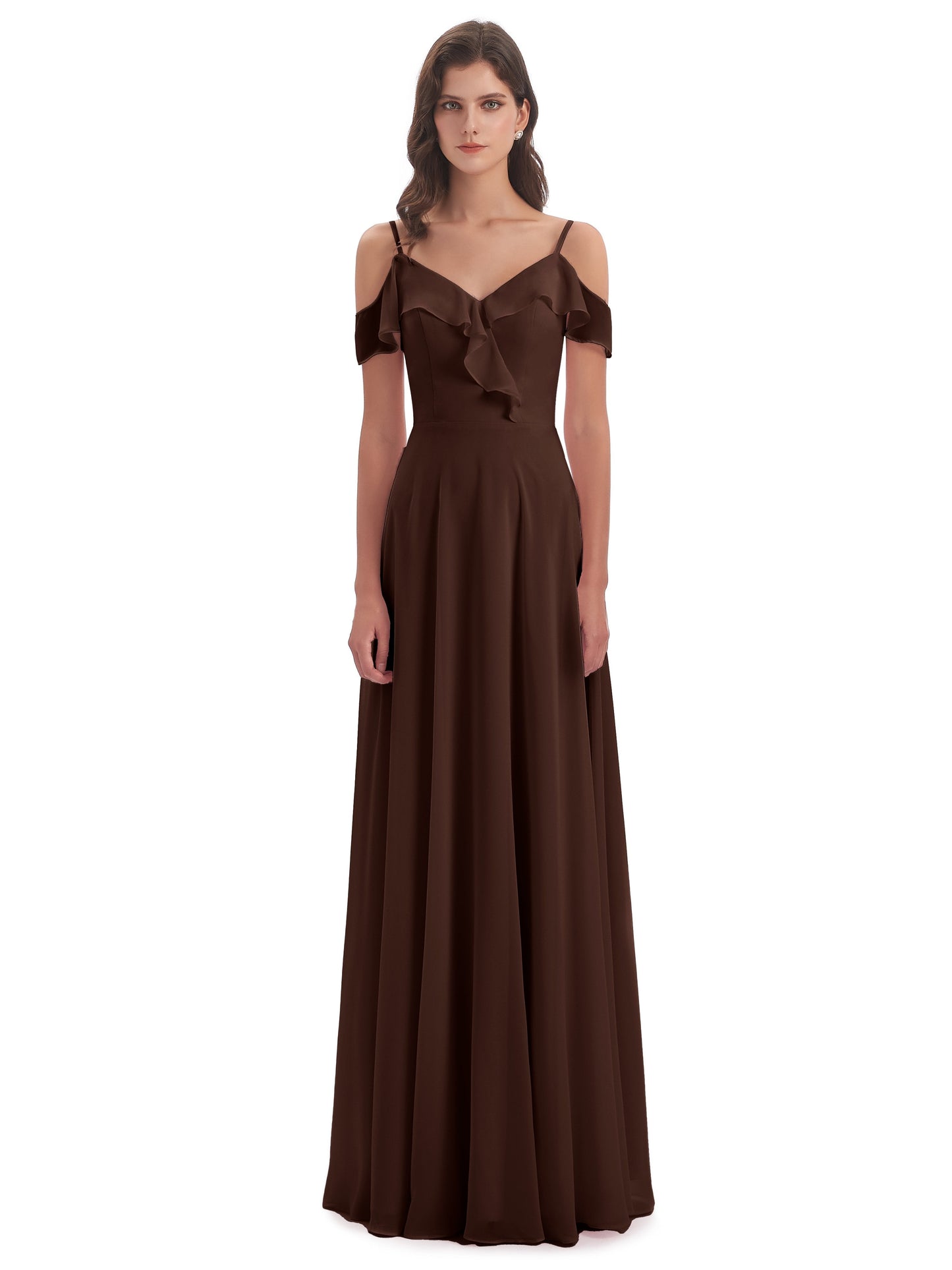 Penelope Sheath Off The Shoulder Long Bridesmaid Dresses