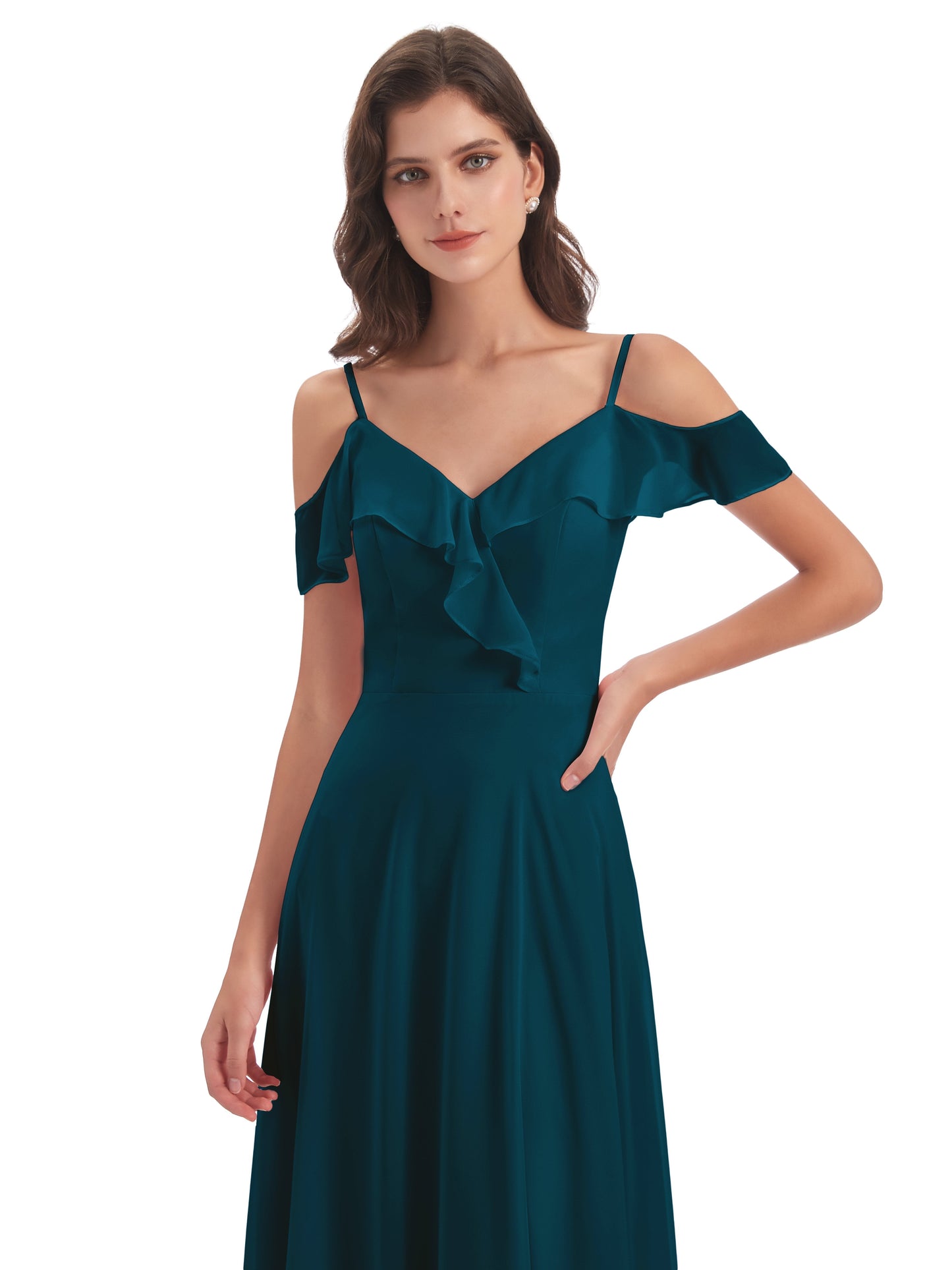 Penelope Sheath Off The Shoulder Long Bridesmaid Dresses
