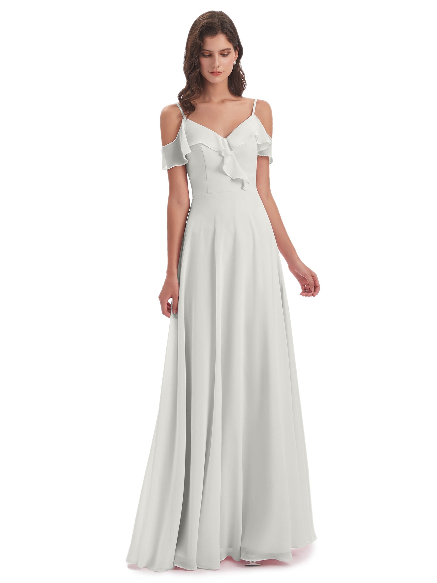 Penelope Sheath Off The Shoulder Long Bridesmaid Dresses