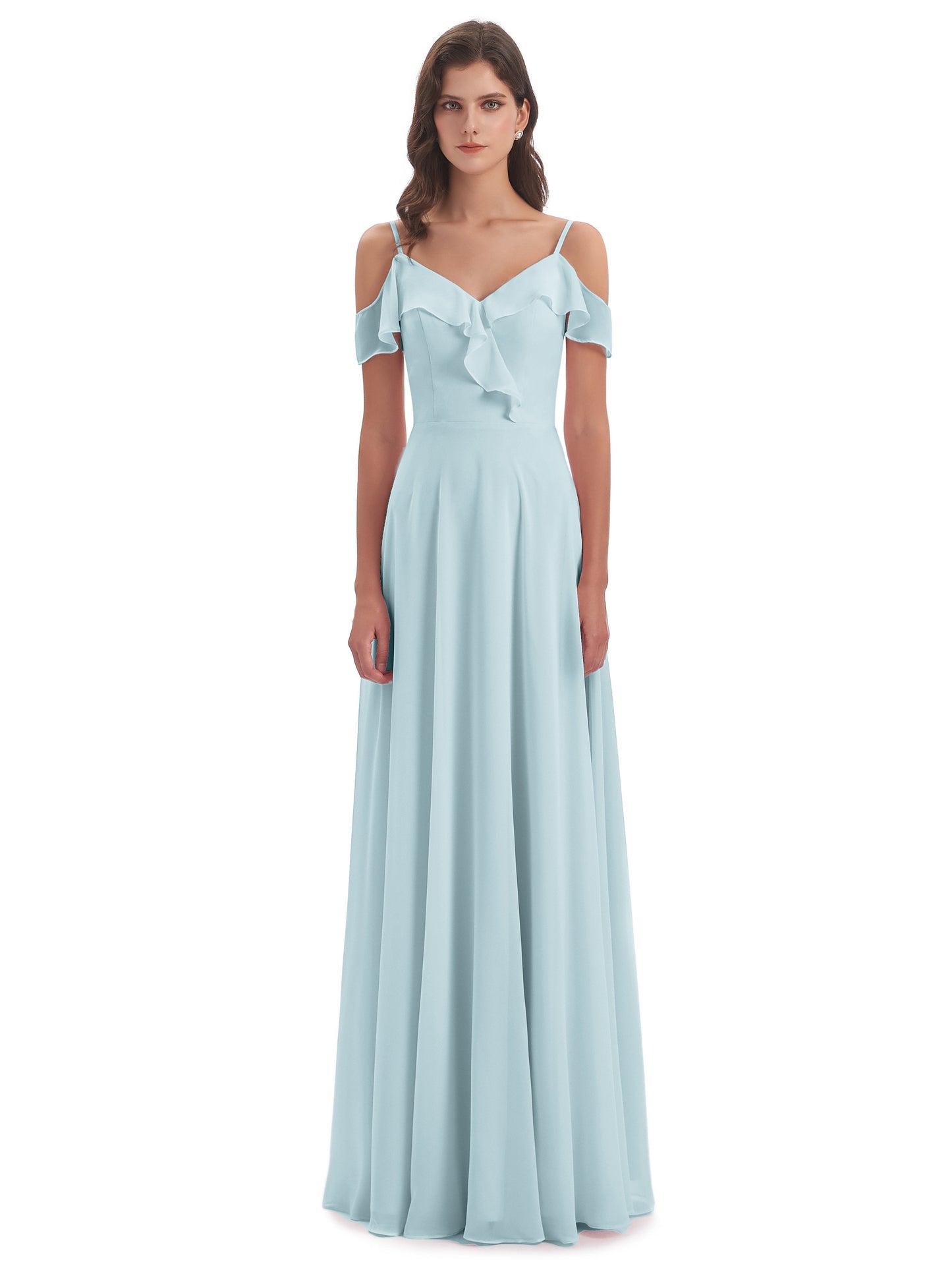 Penelope Sheath Off The Shoulder Long Bridesmaid Dresses