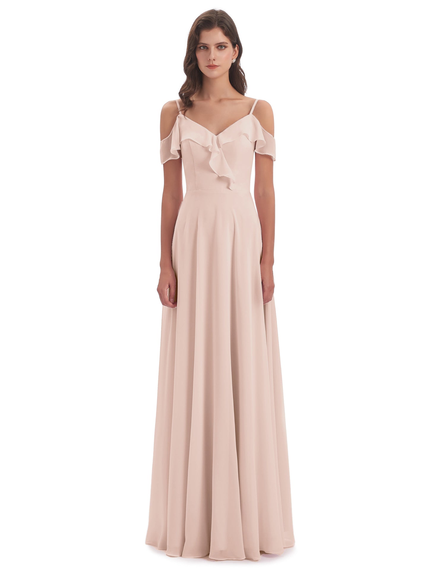 Penelope Sheath Off The Shoulder Long Bridesmaid Dresses