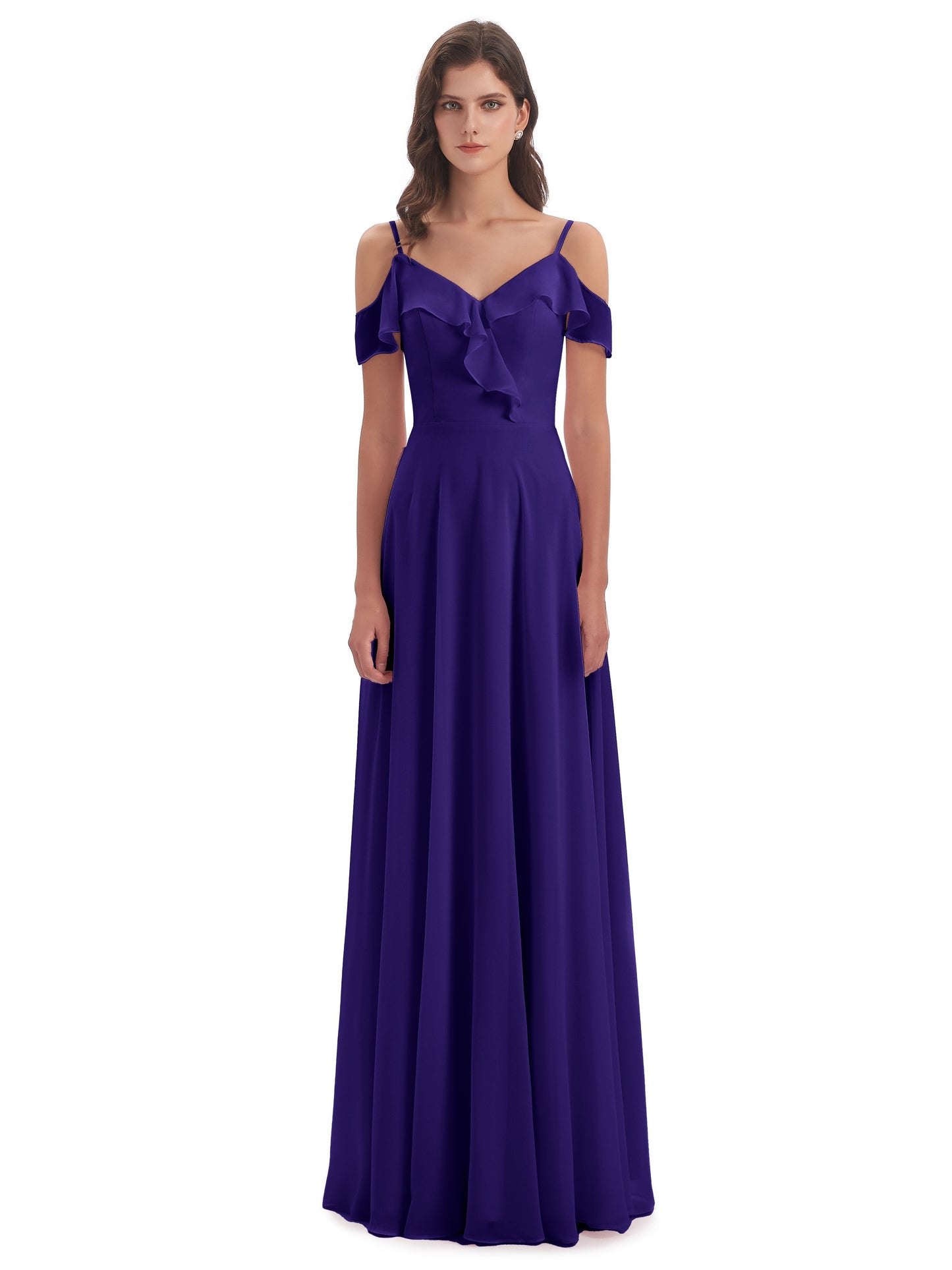 Penelope Sheath Off The Shoulder Long Bridesmaid Dresses