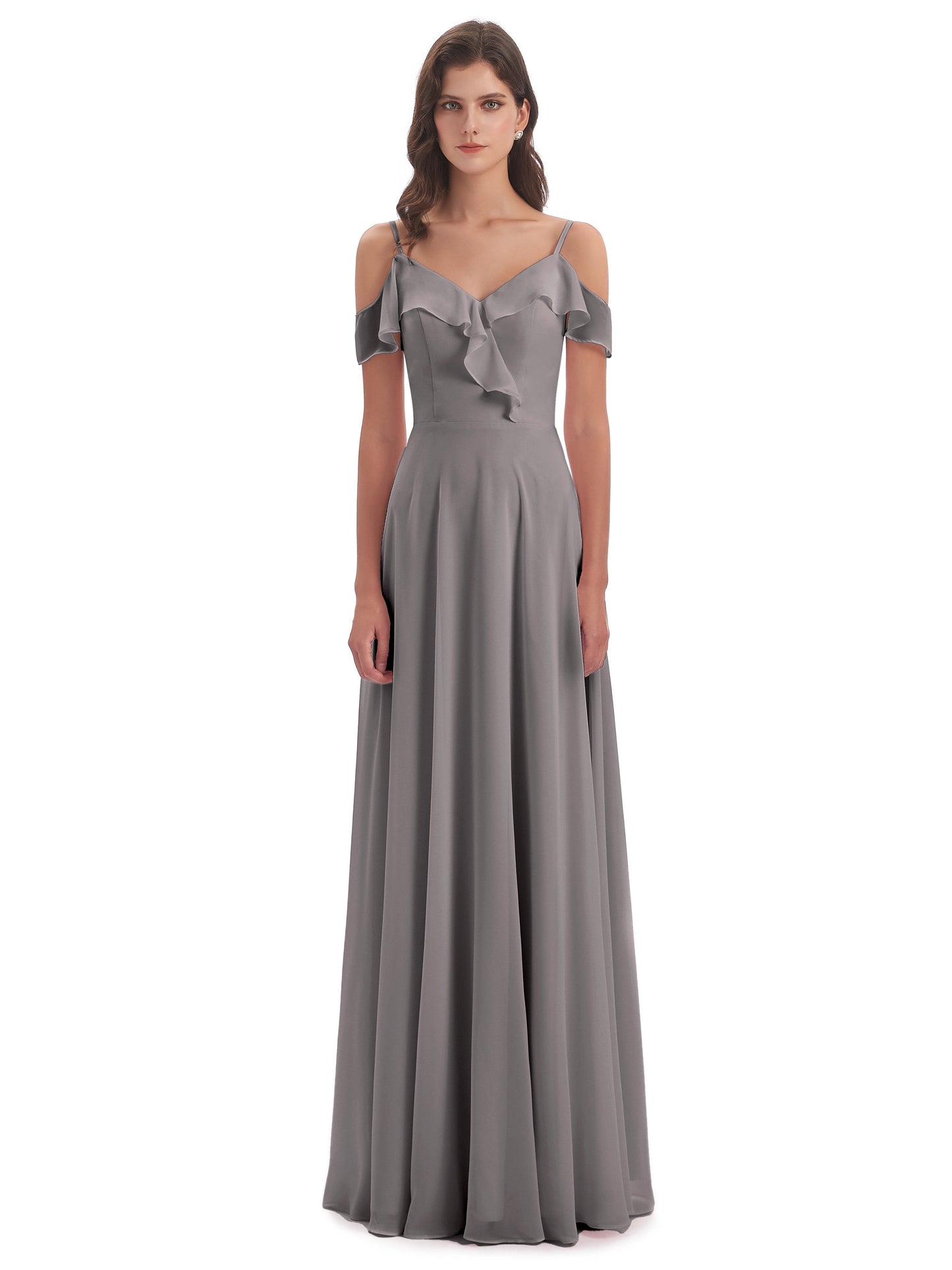 Penelope Sheath Off The Shoulder Long Bridesmaid Dresses