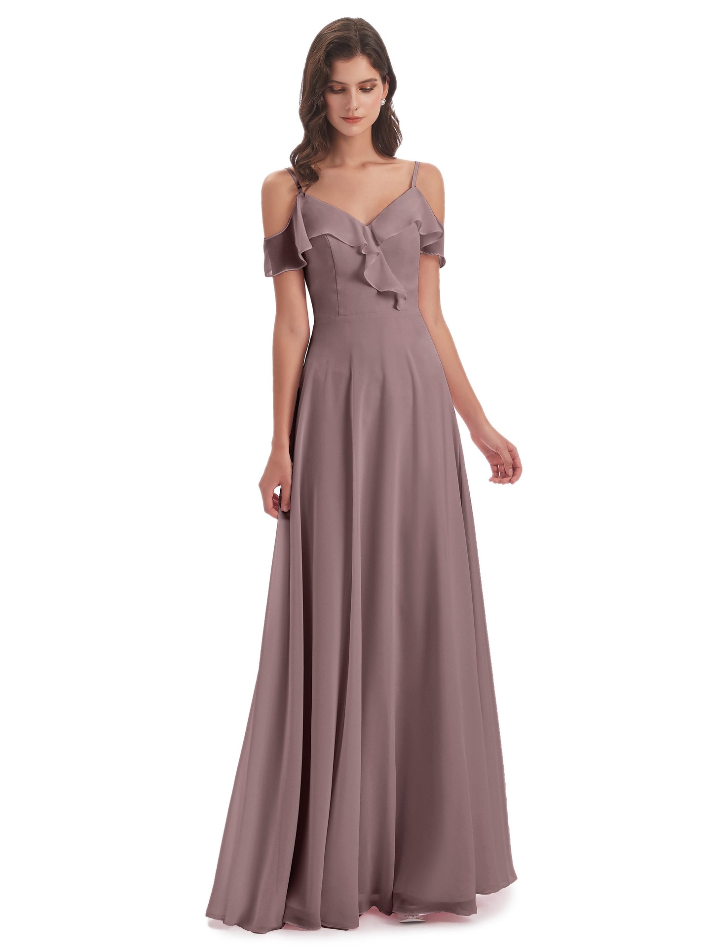 Penelope Sheath Off The Shoulder Long Bridesmaid Dresses