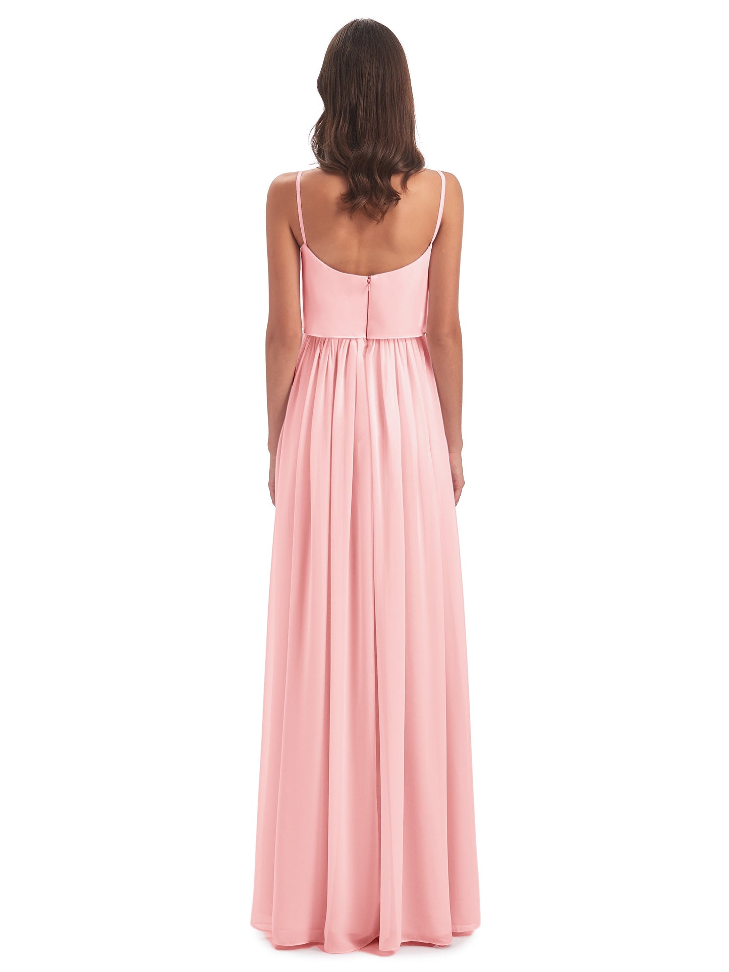 Riley A-line Spaghetti Straps Chiffon Bridesmaid Dresses
