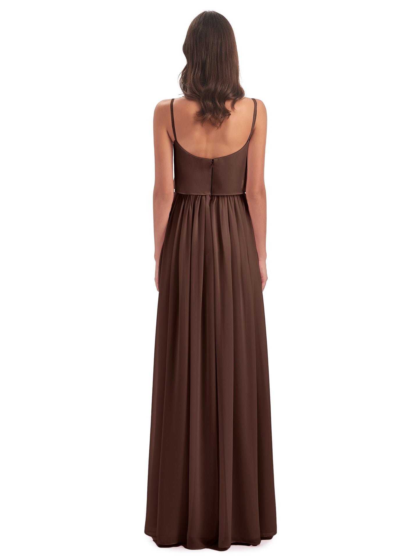 Riley A-line Spaghetti Straps Chiffon Bridesmaid Dresses