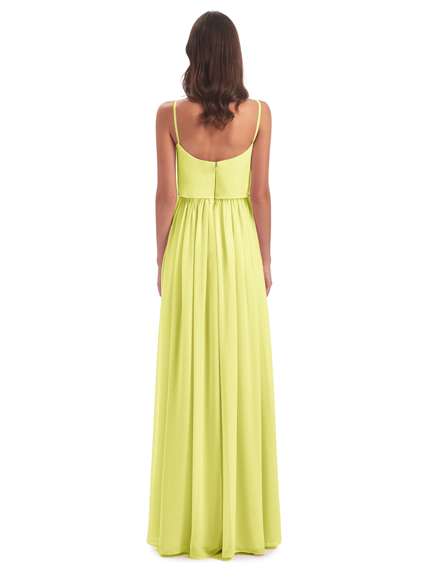 Riley A-line Spaghetti Straps Chiffon Bridesmaid Dresses