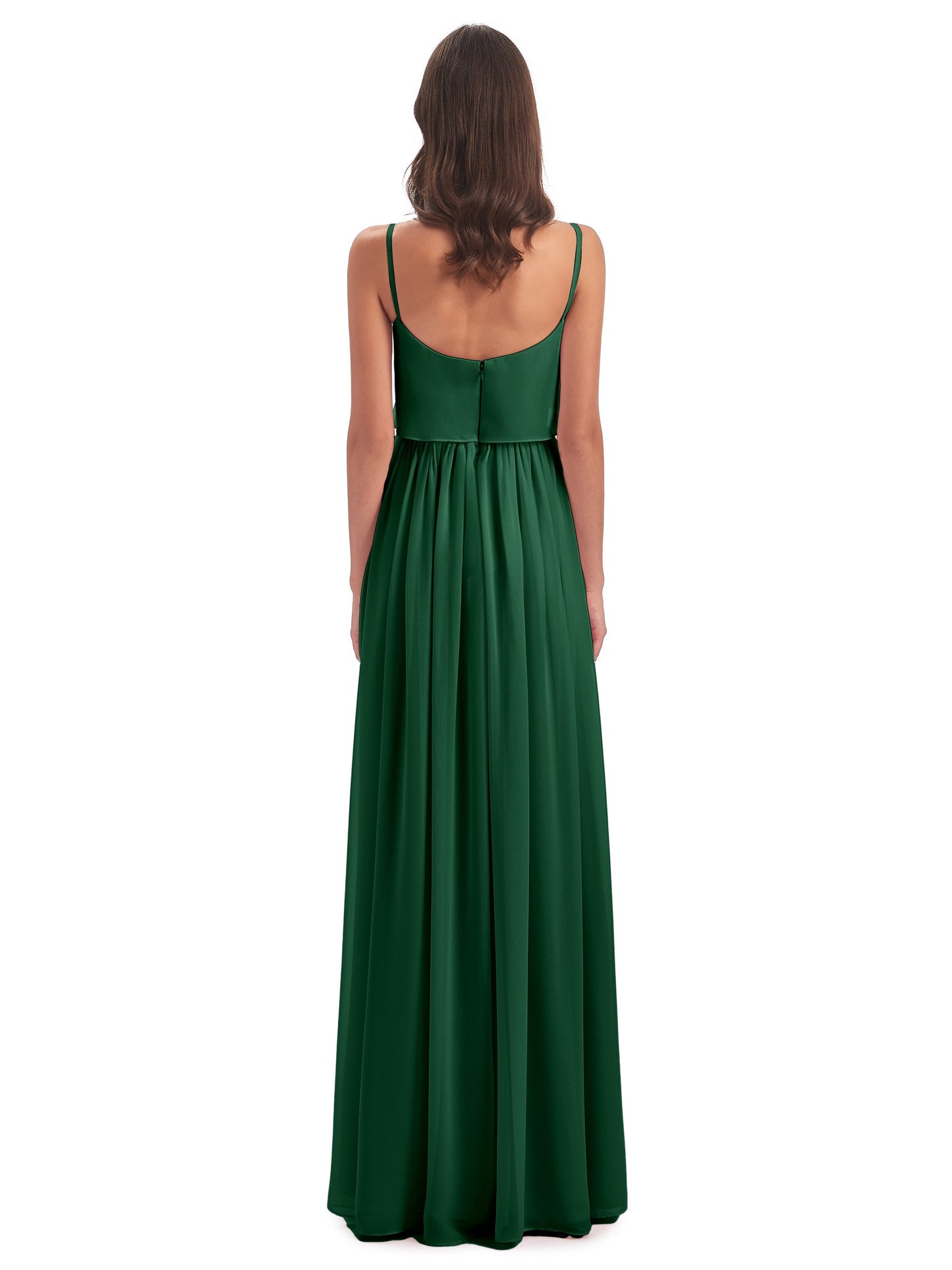 Riley A-line Spaghetti Straps Chiffon Bridesmaid Dresses