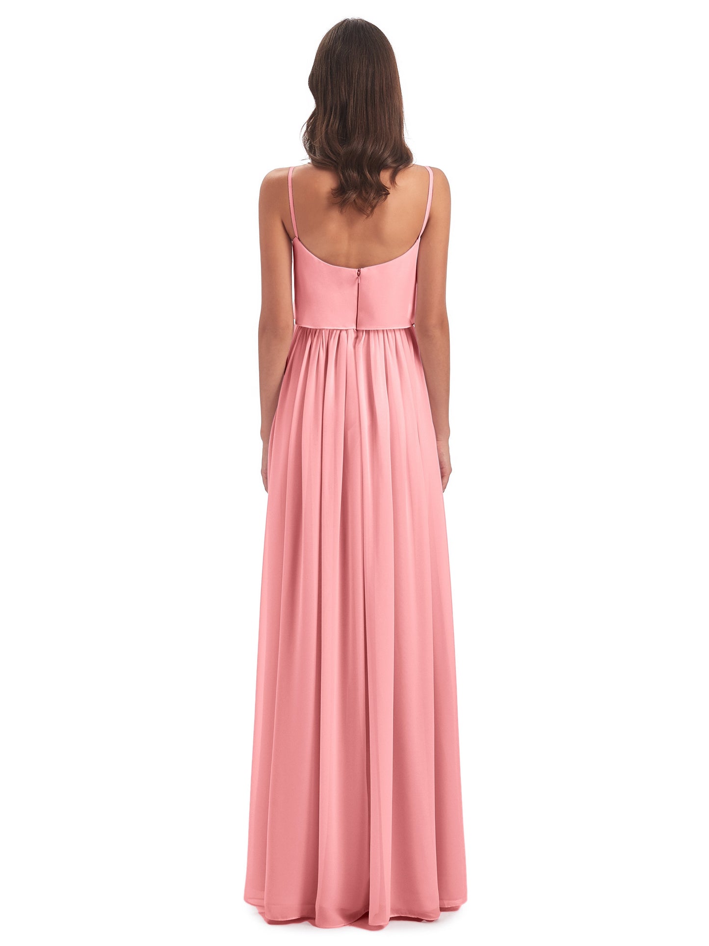 Riley A-line Spaghetti Straps Chiffon Bridesmaid Dresses