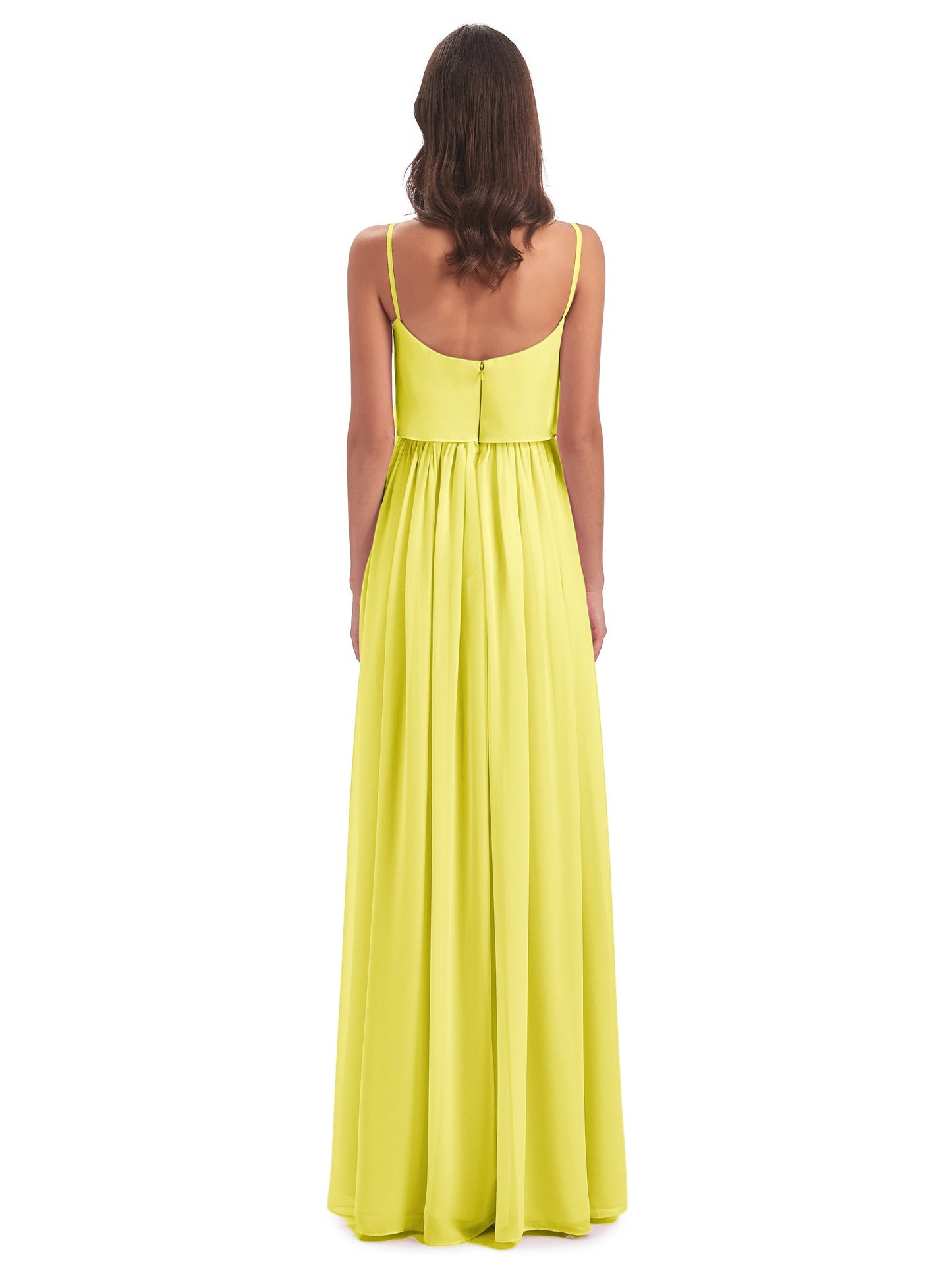 Riley A-line Spaghetti Straps Chiffon Bridesmaid Dresses